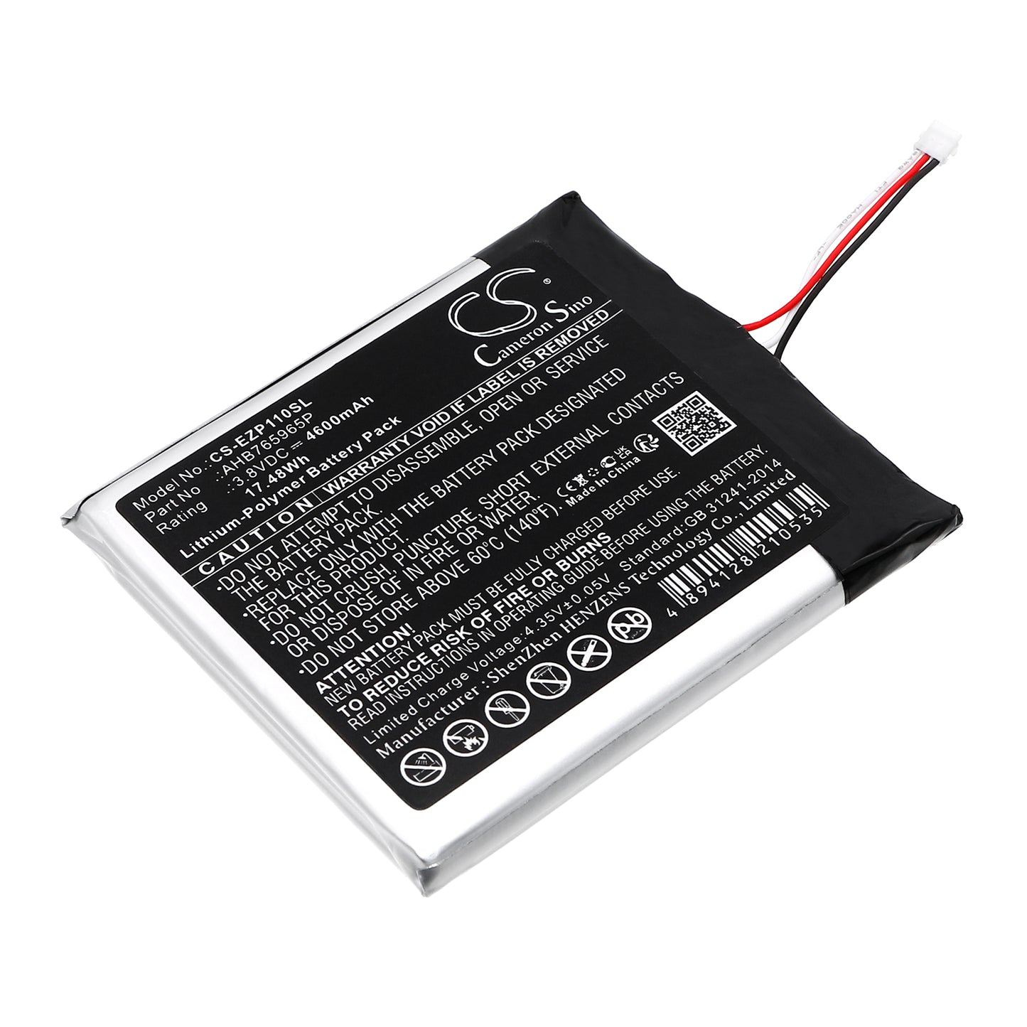 CS-EZP110SL Replacement Battery – Compatible with CS-DP1C, CS-DP1C-4A1WPFBSR