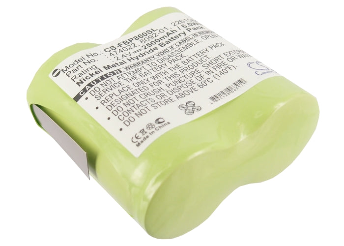 2.4V 2500mAh/6.00Wh Ni-MH Equipment/Survey Battery for Fluke