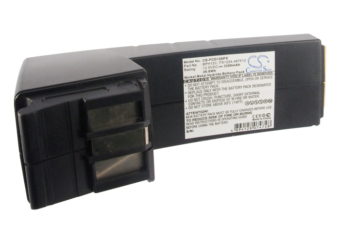 12V 3300mAh/39.6Wh Ni-MH Power Tools Battery for Festool