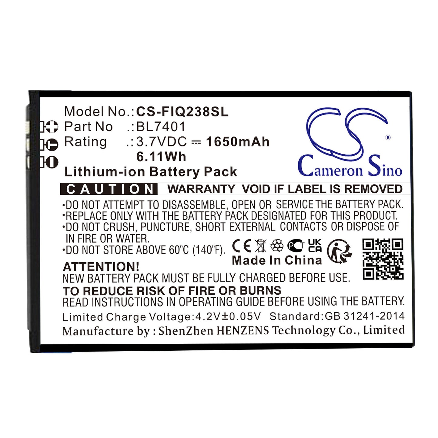 CS-FIQ238SL Replacement Battery – Compatible with IQ238