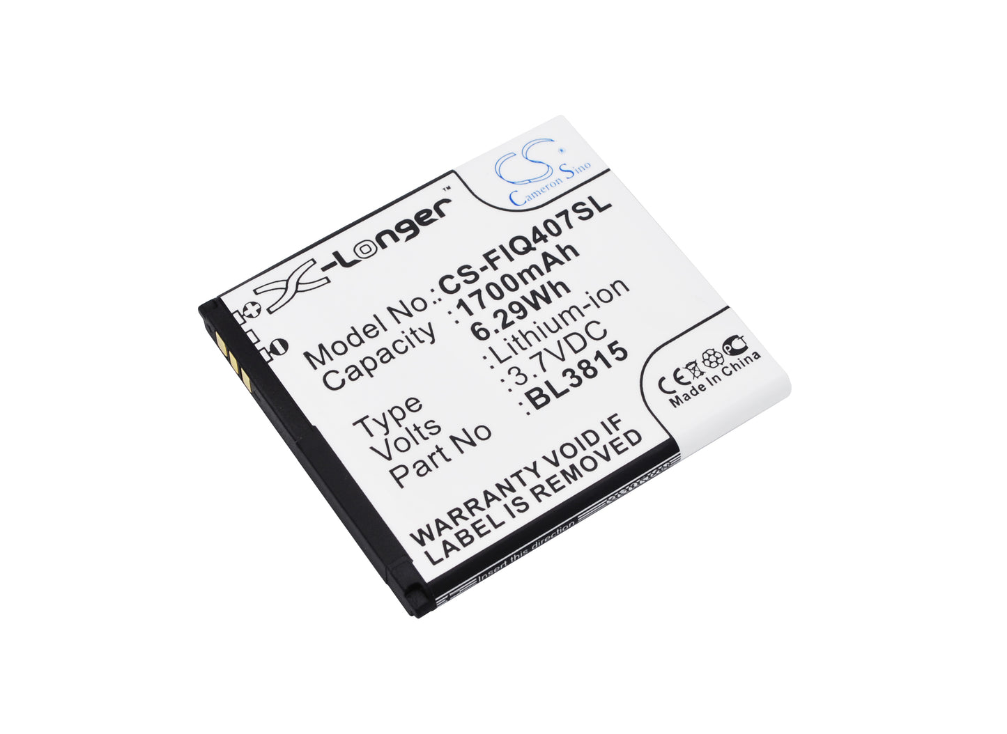 3.7V 1700mAh/6.29Wh Li-ion Mobile/SmartPhone Battery for Fly