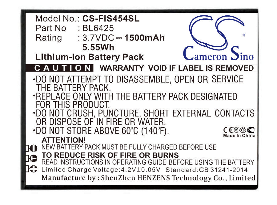CS-FIS454SL Replacement Battery – Compatible with FS454, Nimbus 8