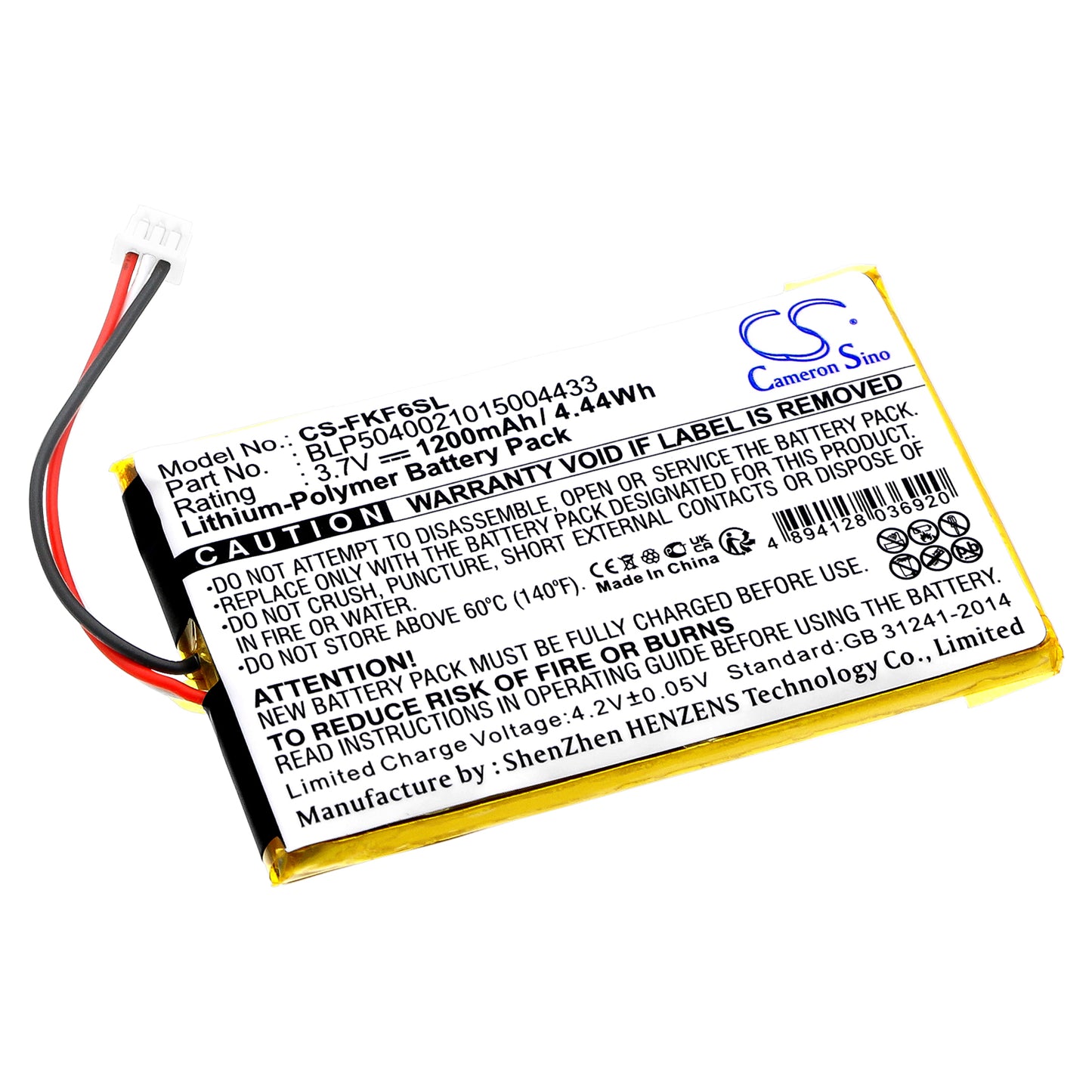 3.7V 1200mAh Li-Polymer GPS/Navigator Battery for Falk