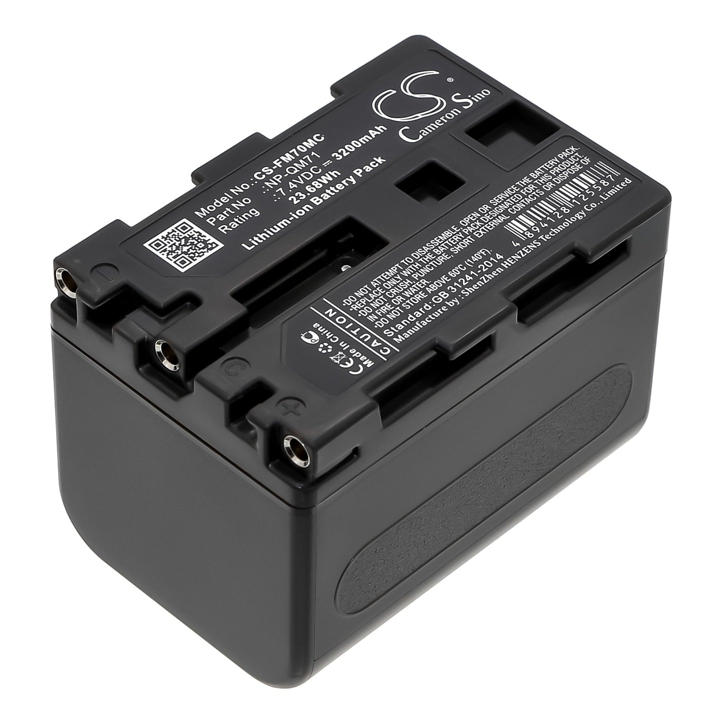 7.4V 3200mAh/23.68Wh Li-ion Camera Battery for Sony
