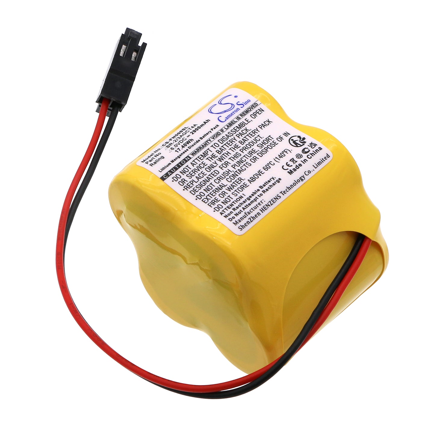 6V 2900mAh/17.40Wh Li-MnO2 PLC Battery for ALLEN BRADLEY