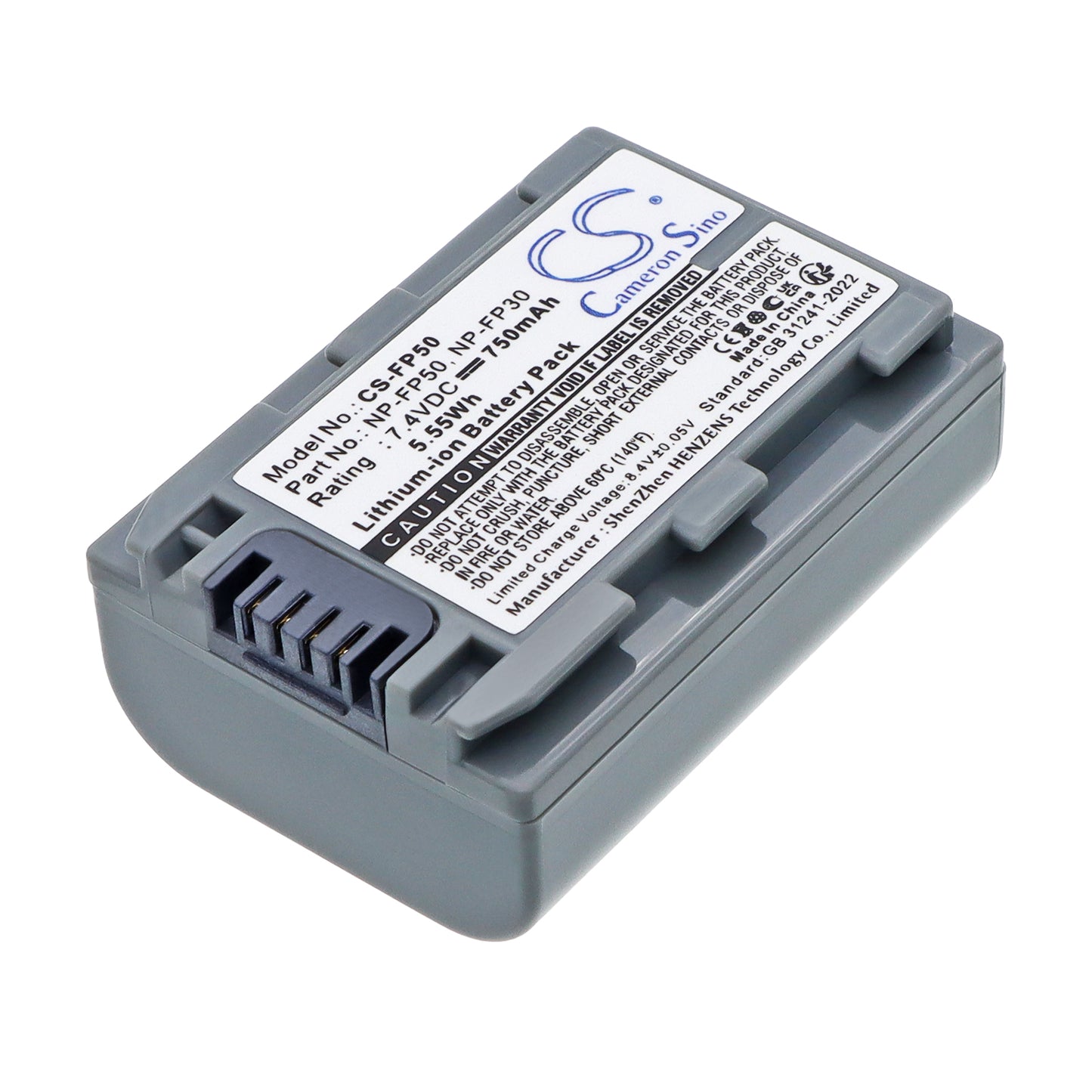 7.4V 750mAh Li-ion Camera Battery for Sony
