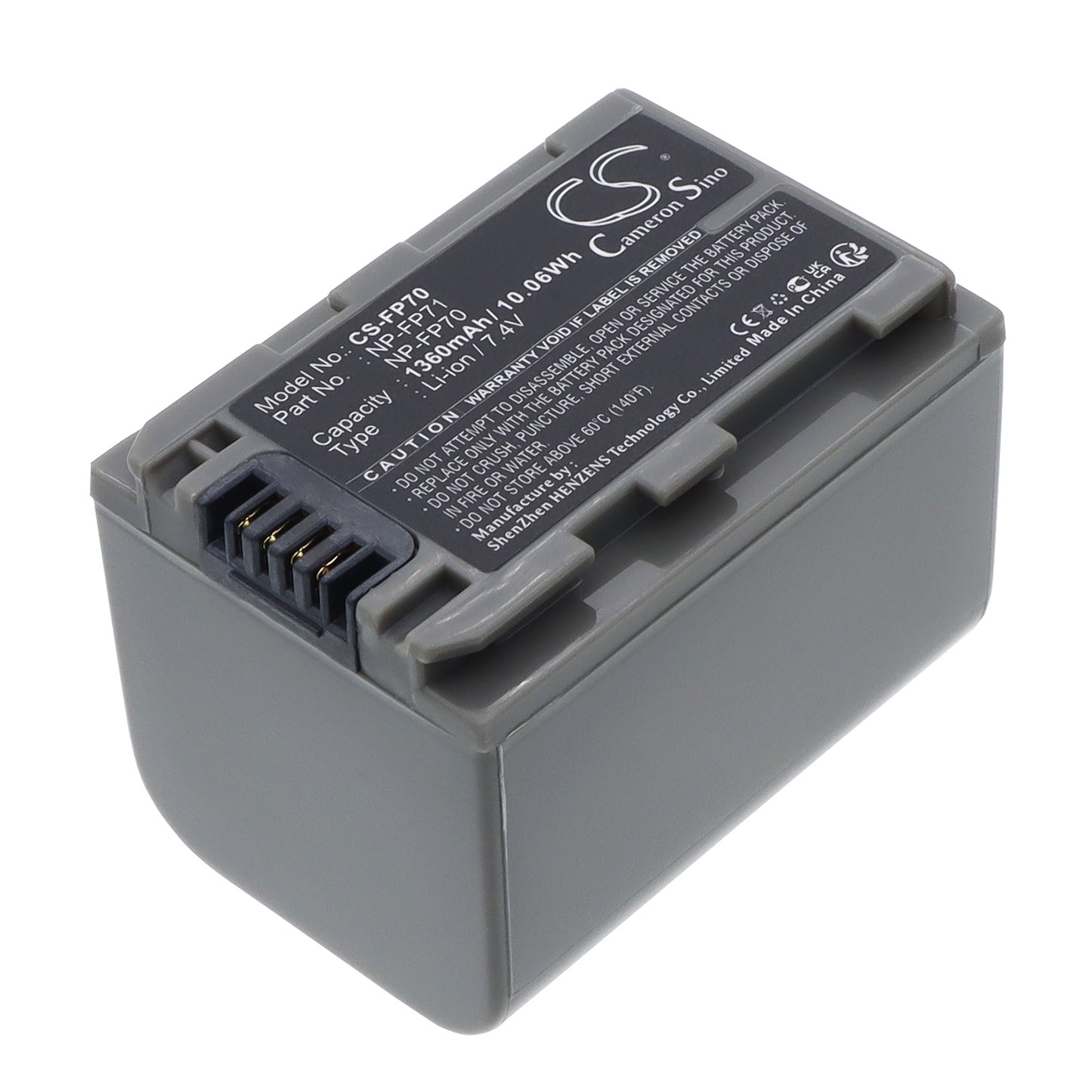 7.4V 1360mAh Li-ion Camera Battery for Sony