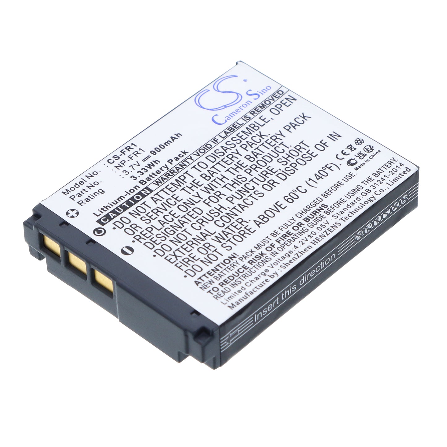 3.7V 900mAh Li-ion Camera Battery for Sony