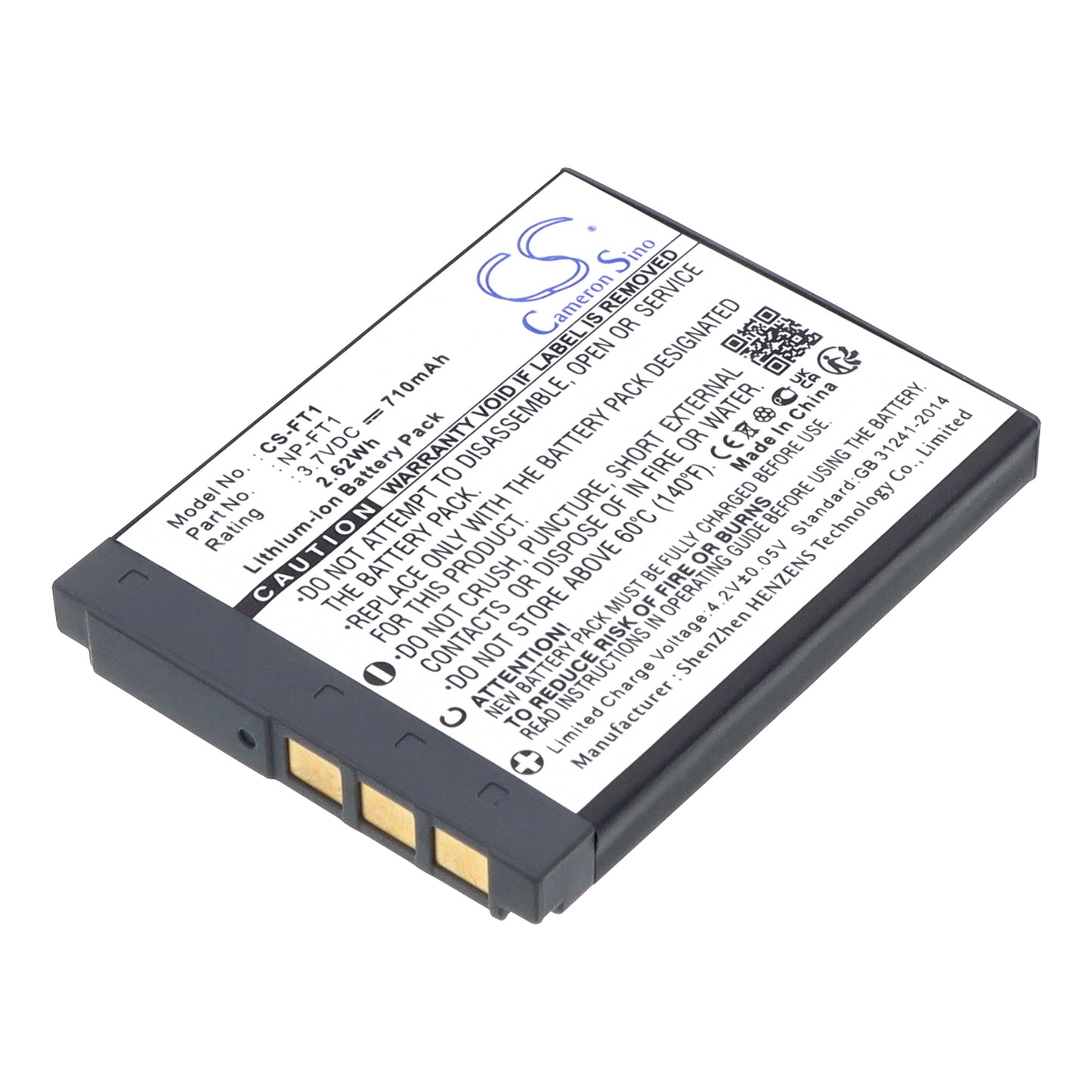 3.7V 710mAh Li-ion Camera Battery for Sony