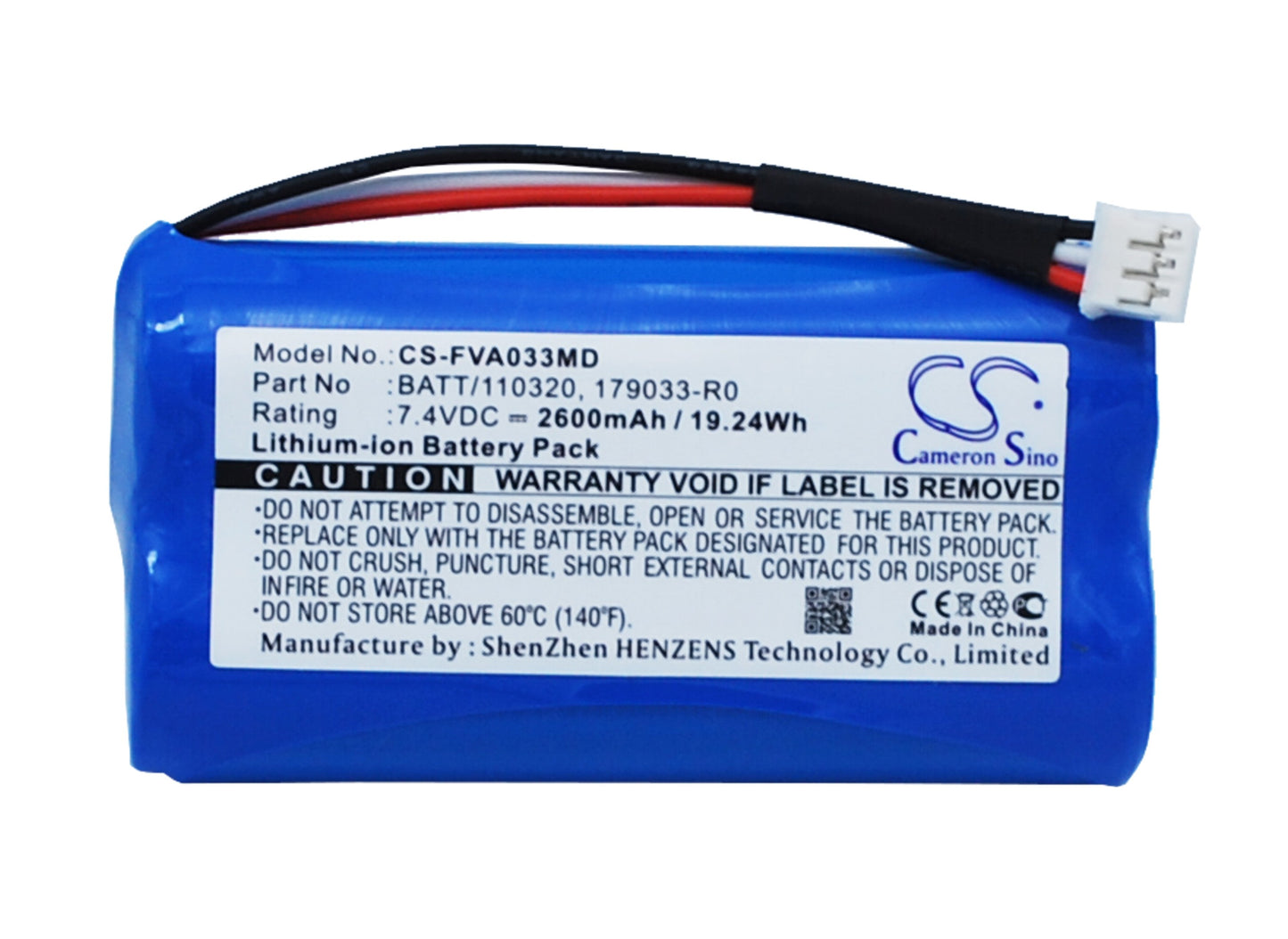 7.4V 2600mAh/19.24Wh Li-ion Medical Battery for Fresenius