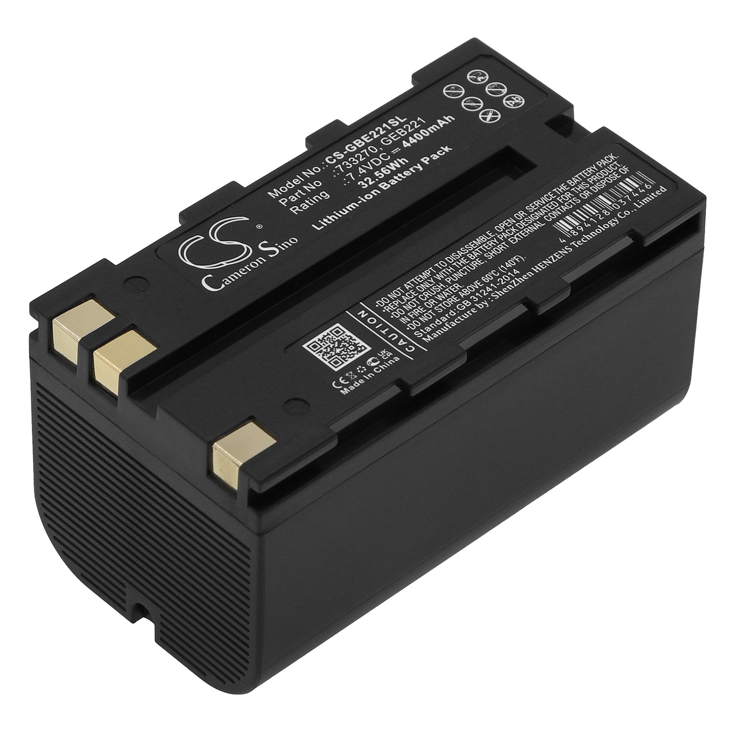 7.4V 4400mAh/32.56Wh Li-ion Equipment/Survey Battery for Leica