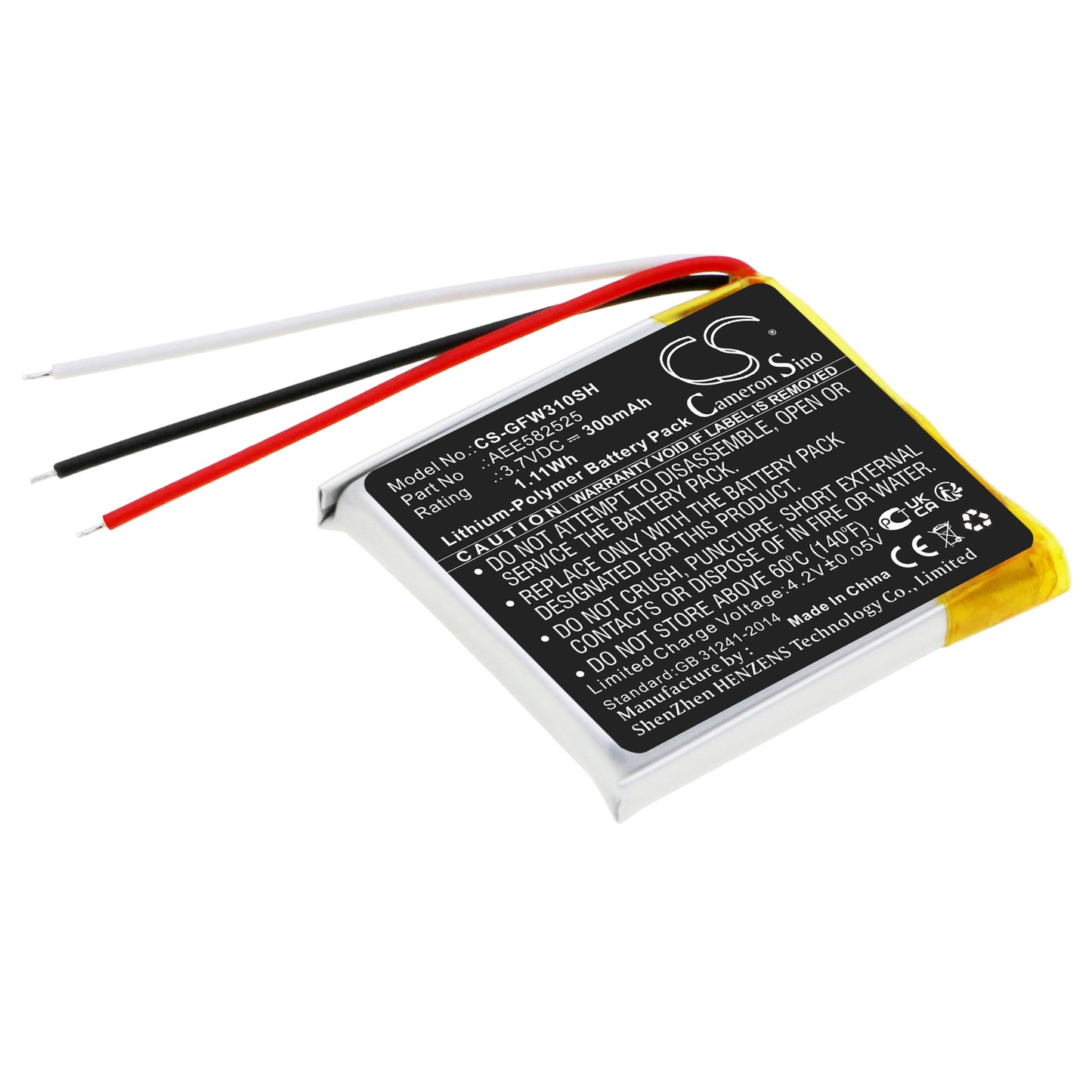 CS-GFW310SH Replacement Battery – Compatible with WTX, WTX+