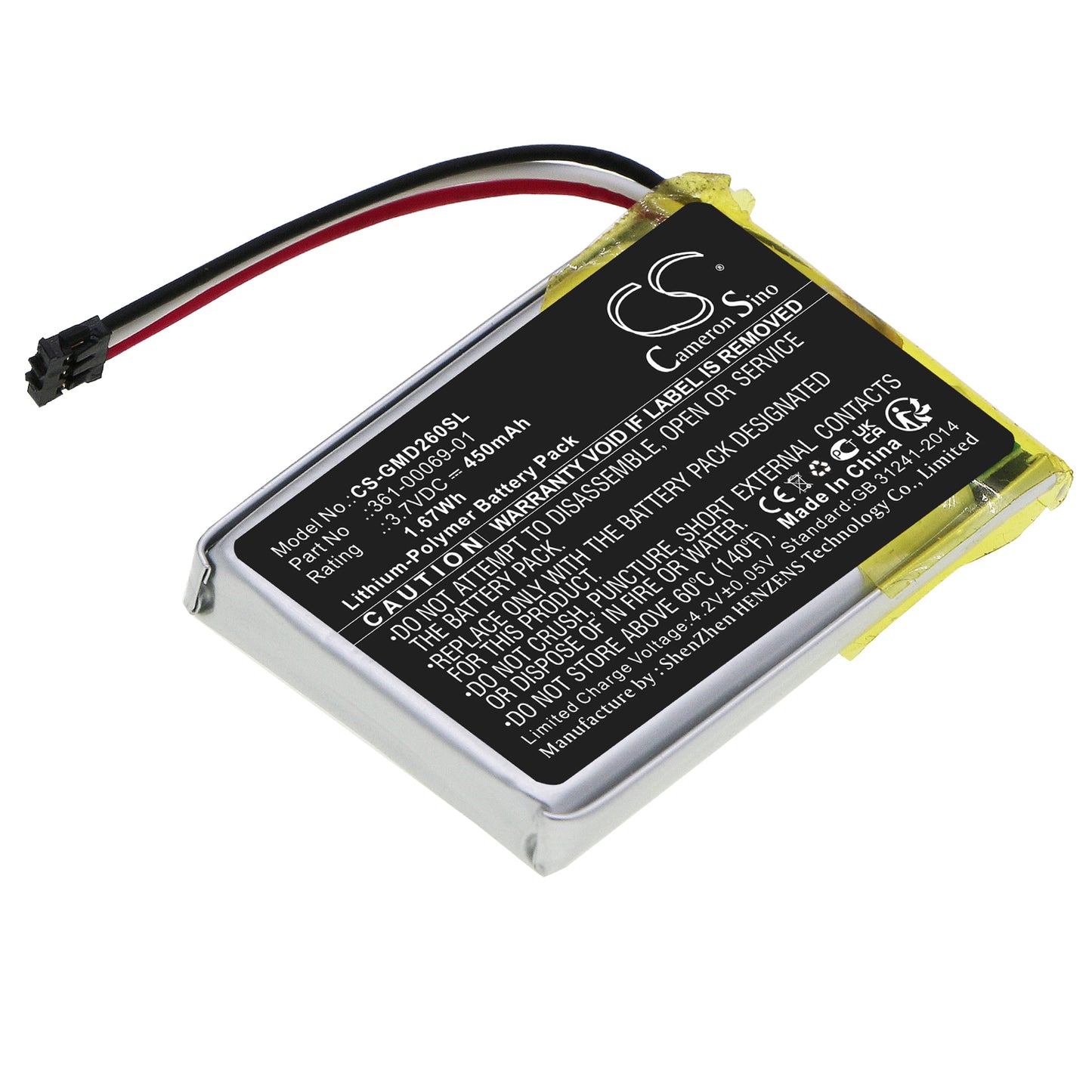 CS-GMD260SL Replacement Battery – Compatible with 010-02608-10, Delta Receiver, Delta SE Dog Training Collar R, Delta Sport Receiver, Delta Sport XC Receiver, Delta Upland dog device traini, Delta Upland XC Receiver, Delta XC Receiver, O2ADNH02