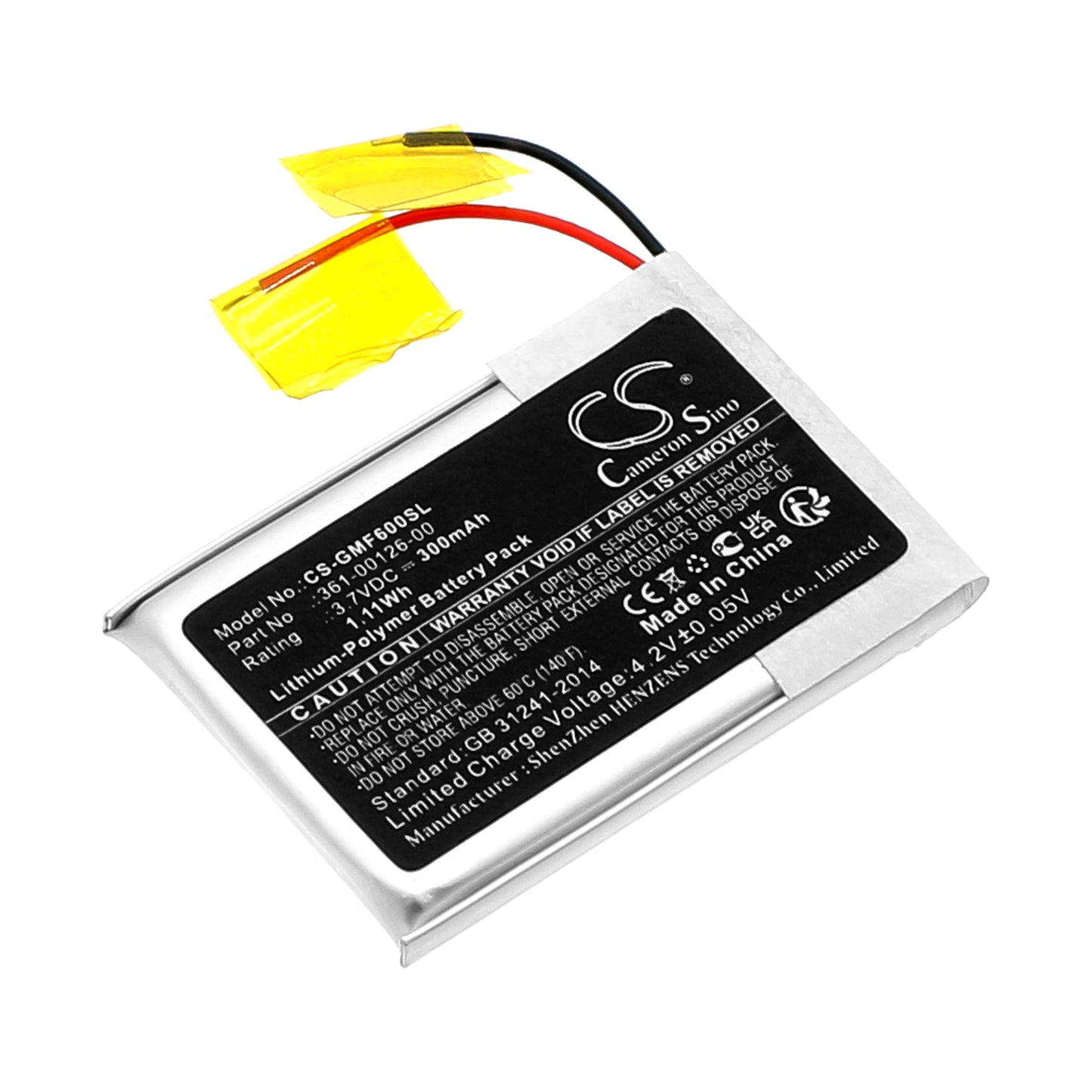 CS-GMF600SL Replacement Battery – Compatible with Fenix 6X, Fenix 6X Pro Solar, Tactix Delta Solar
