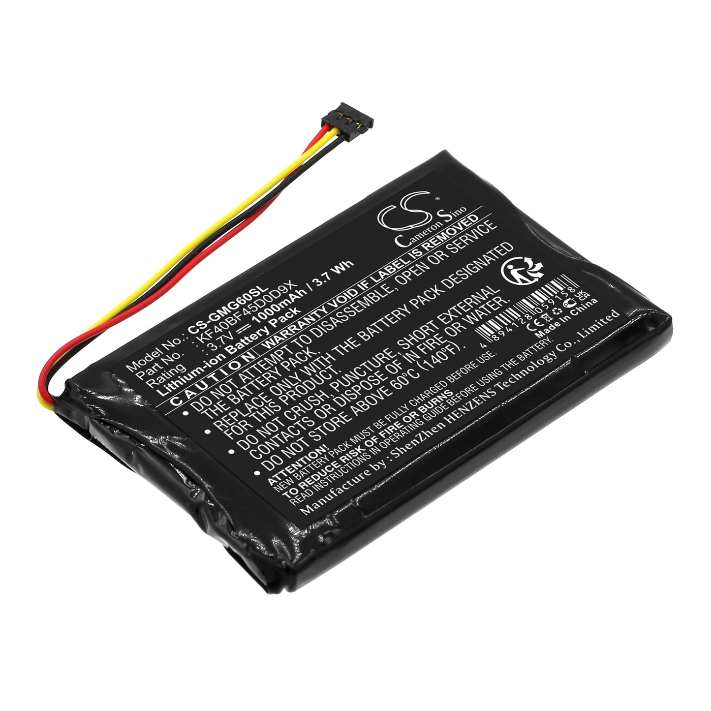 3.7V 1000mAh/3.70Wh Li-ion GPS/Navigator Battery for Garmin