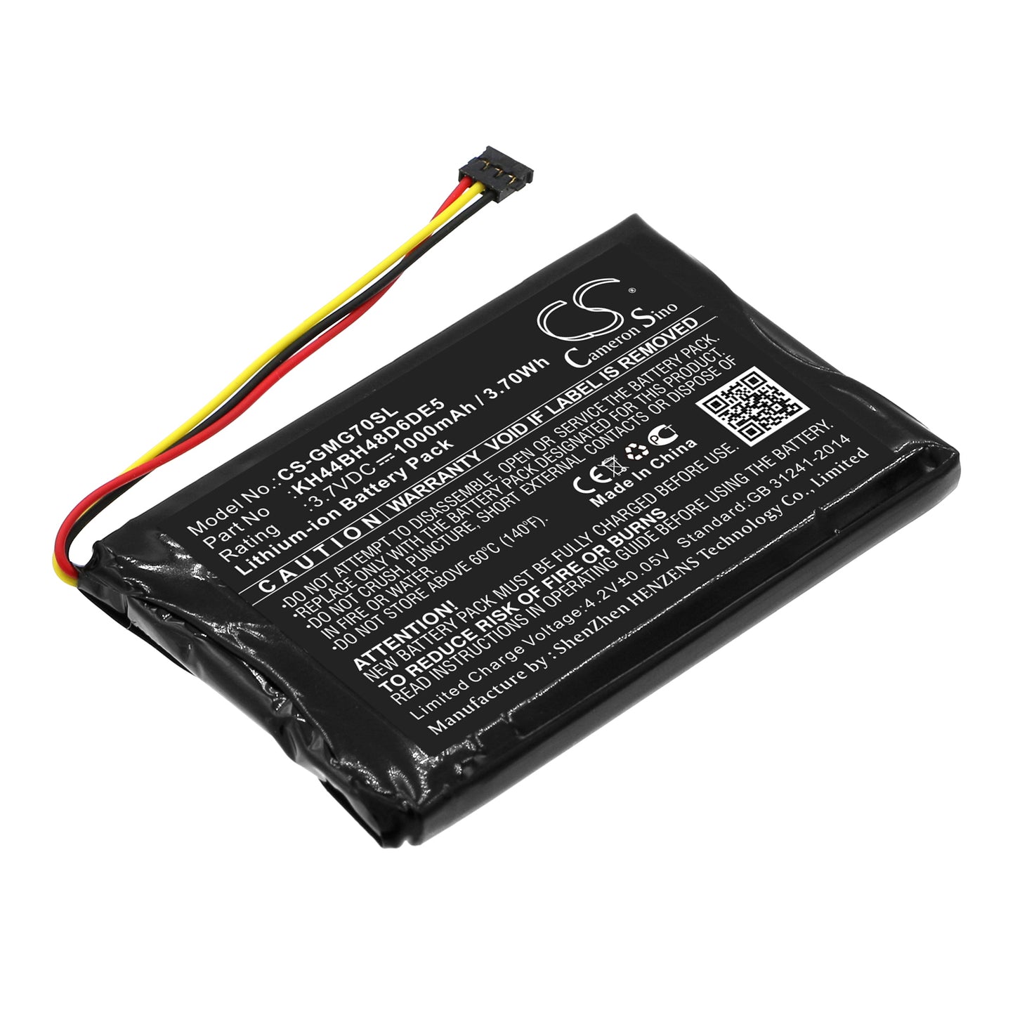 3.7V 1000mAh/3.70Wh Li-ion GPS/Navigator Battery for Garmin