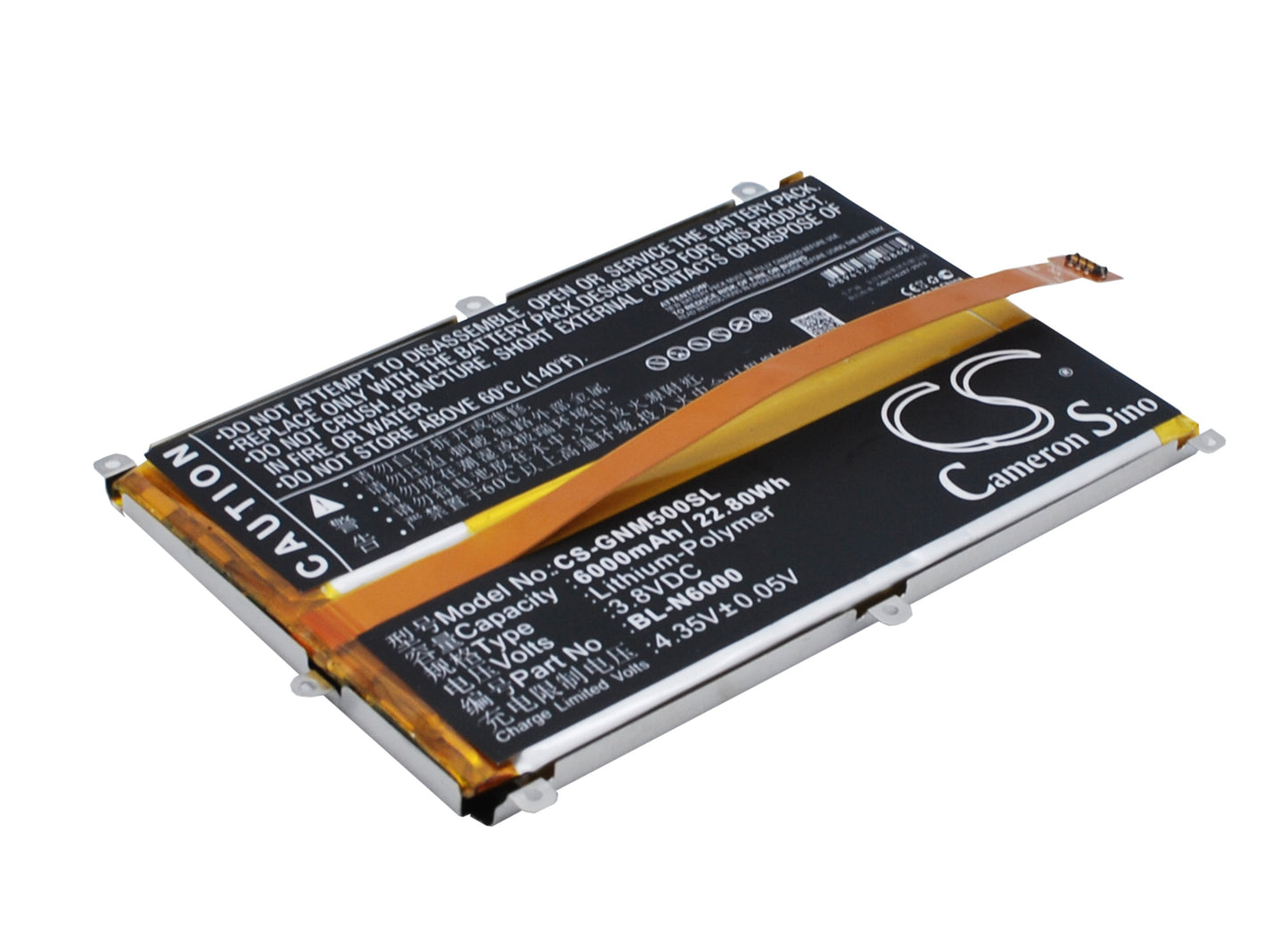 3.8V 6000mAh/22.80Wh Li-Polymer Mobile/SmartPhone Battery for GIONEE