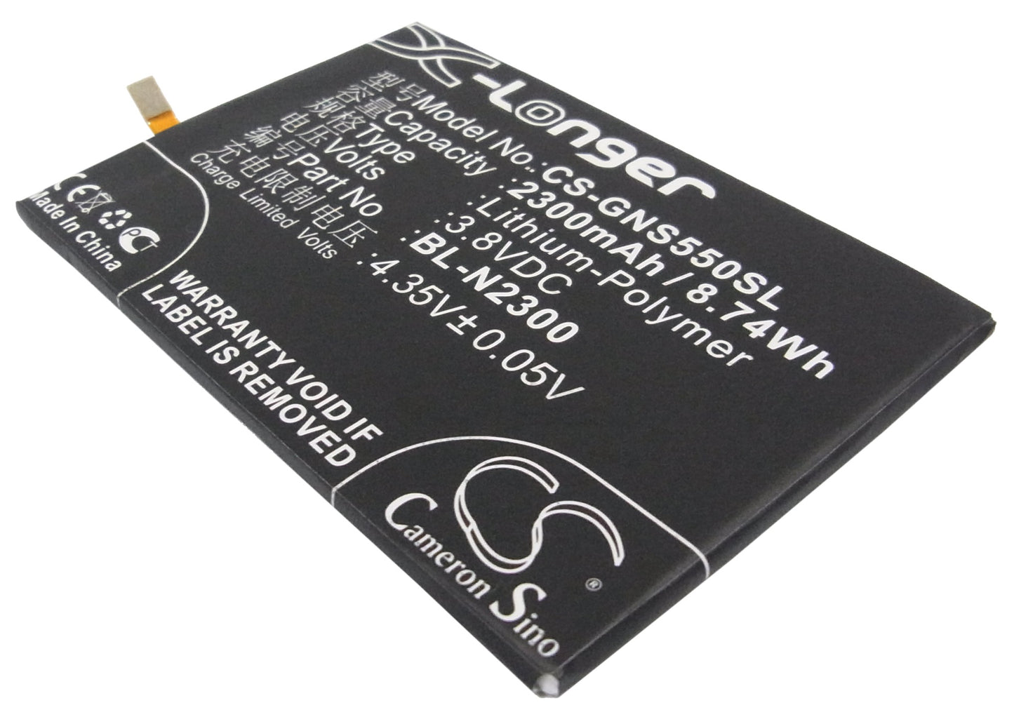 3.8VV 2300mAh/8.74Wh Li-Polymer Mobile/SmartPhone Battery for GIONEE