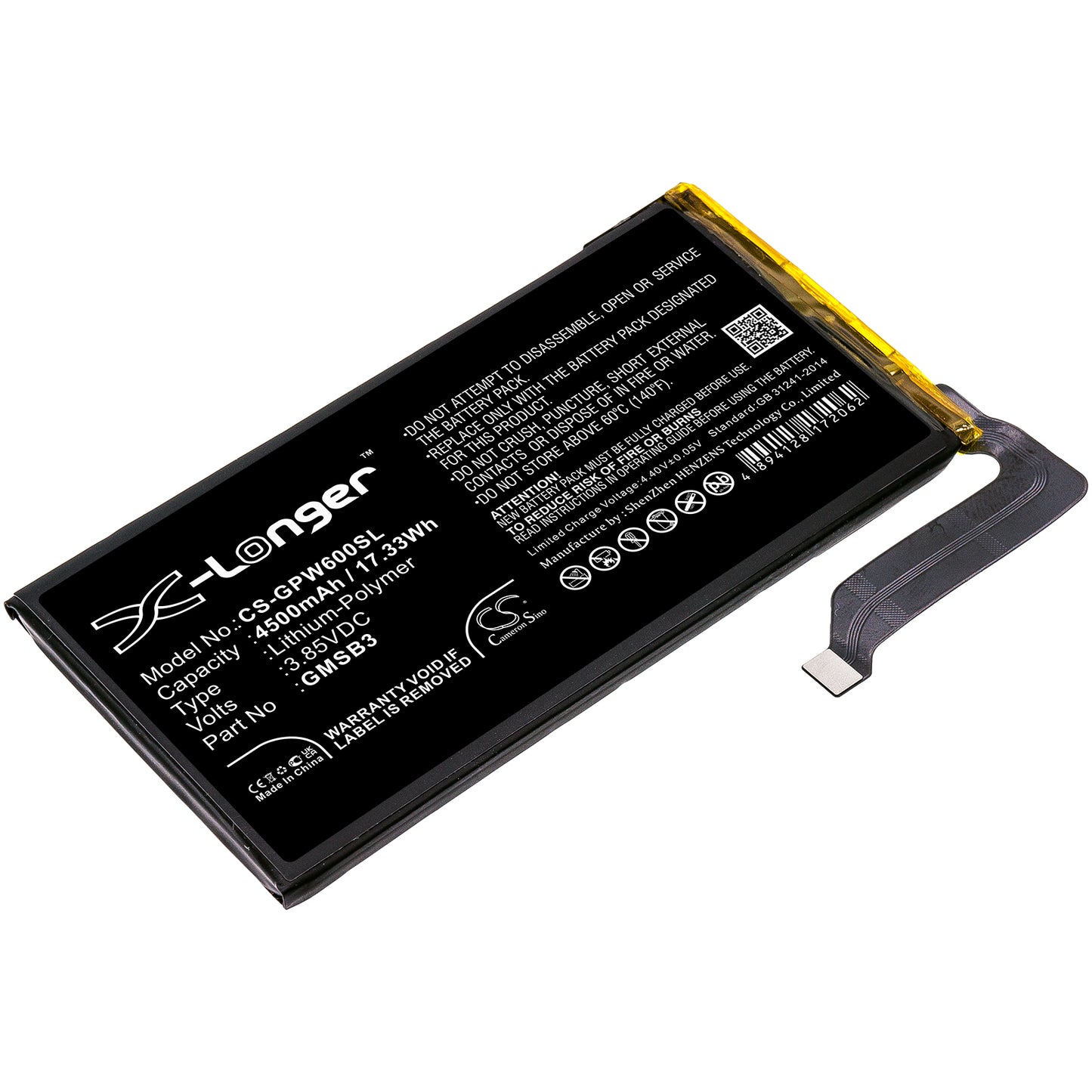 CS-GPW600SL Replacement Battery – Compatible with G9S9B, GB7N6, GR1YH, Pixel 6