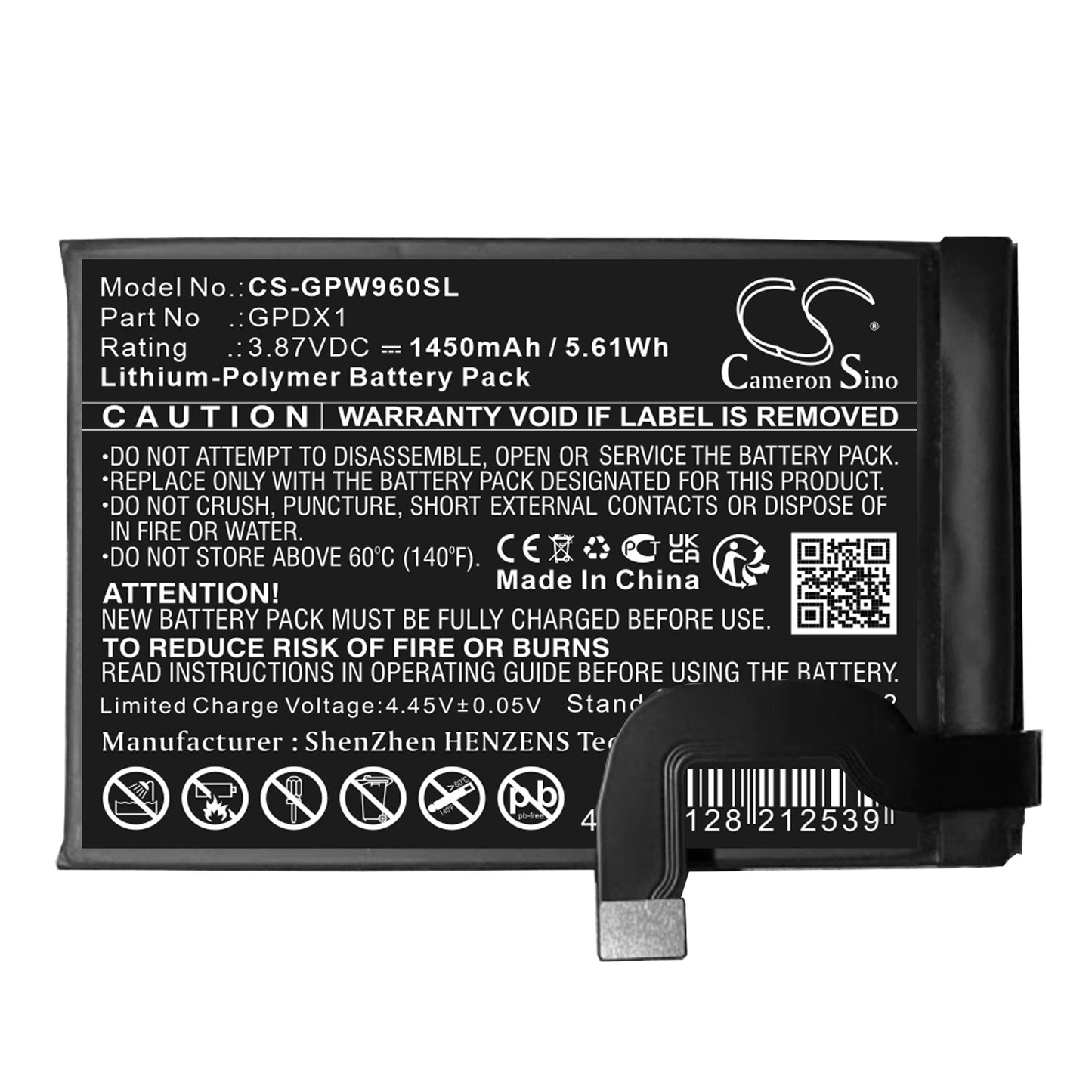 CS-GPW960SL Replacement Battery – Compatible with G0B96, G9FPL, Pixel Fold 5G