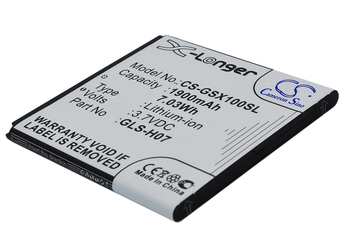 3.7V 1900mAh/7.03Wh Li-ion Mobile/SmartPhone Battery for GSmart