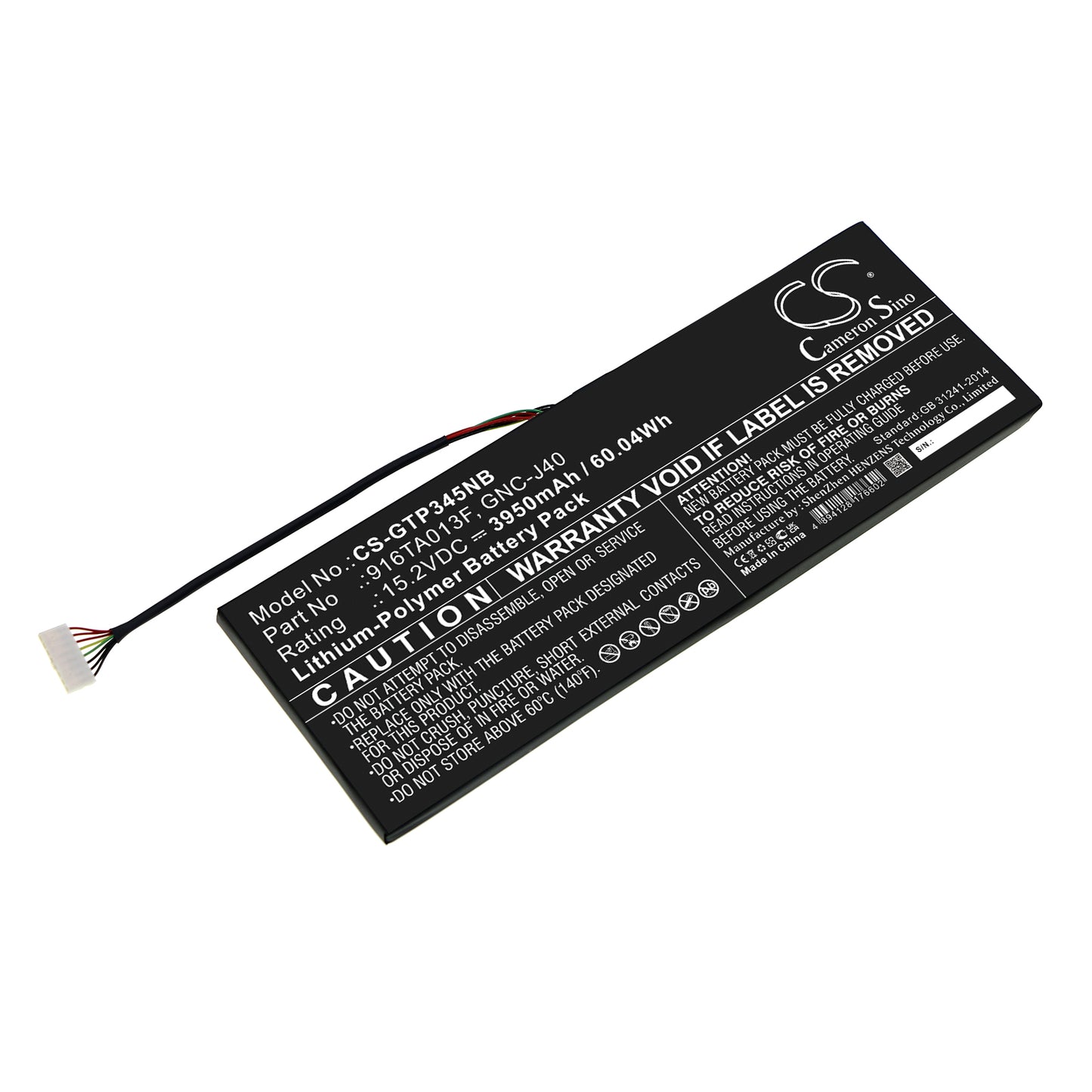 CS-GTP345NB Replacement Battery – Compatible with P34, P34 V4, P34F, P34F V5, P34G, P34G v2, P34G v2-1, P34G v2-3, P34G V5, P34G V7, P34GV2-CF4, P34K v3, P34K V7, P34W, P34W v3
