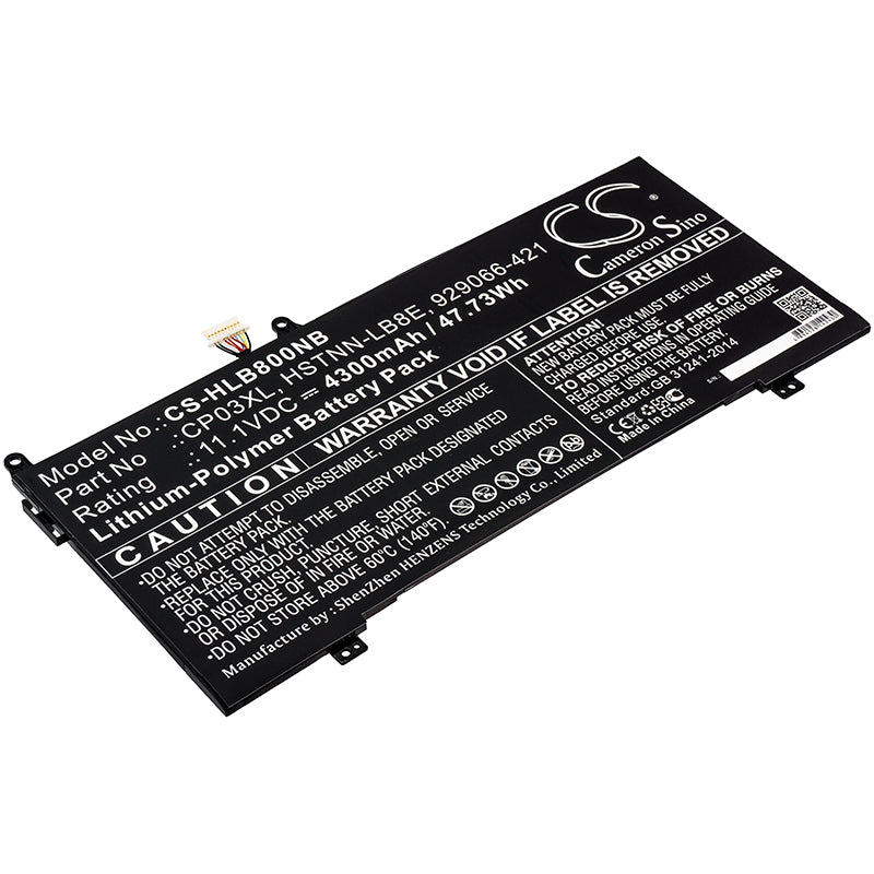 11.1V 4300mAh/47.73Wh Li-Polymer Notebook/Laptop Battery for HP