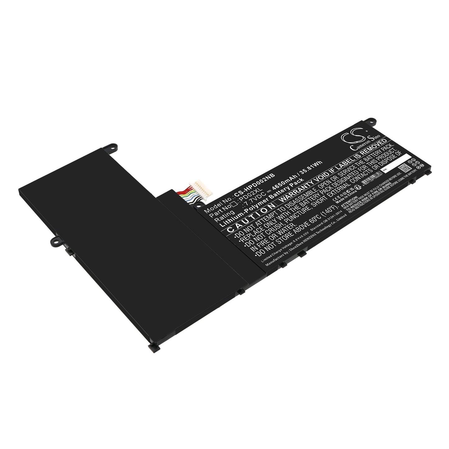 CS-HPD002NB Replacement Battery – Li-Polymer 7.7 4650mAh / 35.81Wh