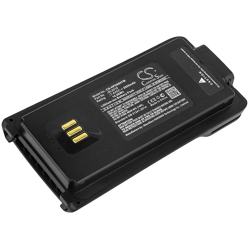 7.4V 2000mAh/14.80Wh Li-ion Two-Way Radio Battery for Hytera