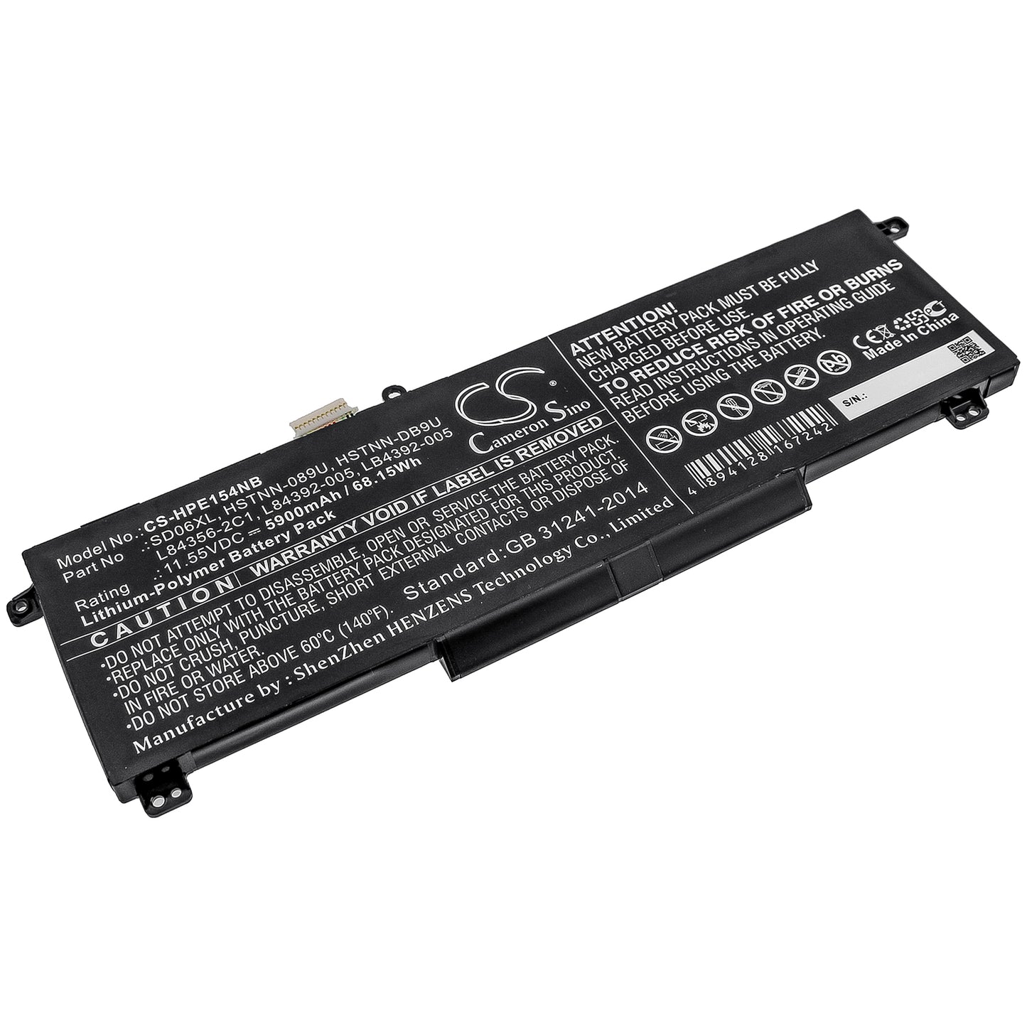 CS-HPE154NB Replacement Battery – Compatible with Omen 15 2020, Omen 15-EK0000, Omen 15-EK0001TX, Omen 15-EK0004TX, Omen 15-EK0007TX, Omen 15-EK0010TX, Omen 15-EK0011TX, Omen 15-EK0013TX, Omen 15-EK0014TX, Omen 15-EK0056TX, Omen 15-EK0058TX, Omen 15-EK0059TX, Omen 15-ek0071ng, Omen 15-EK0277ng, Omen 15-EK0456ng, Omen 15-EKk0009TX