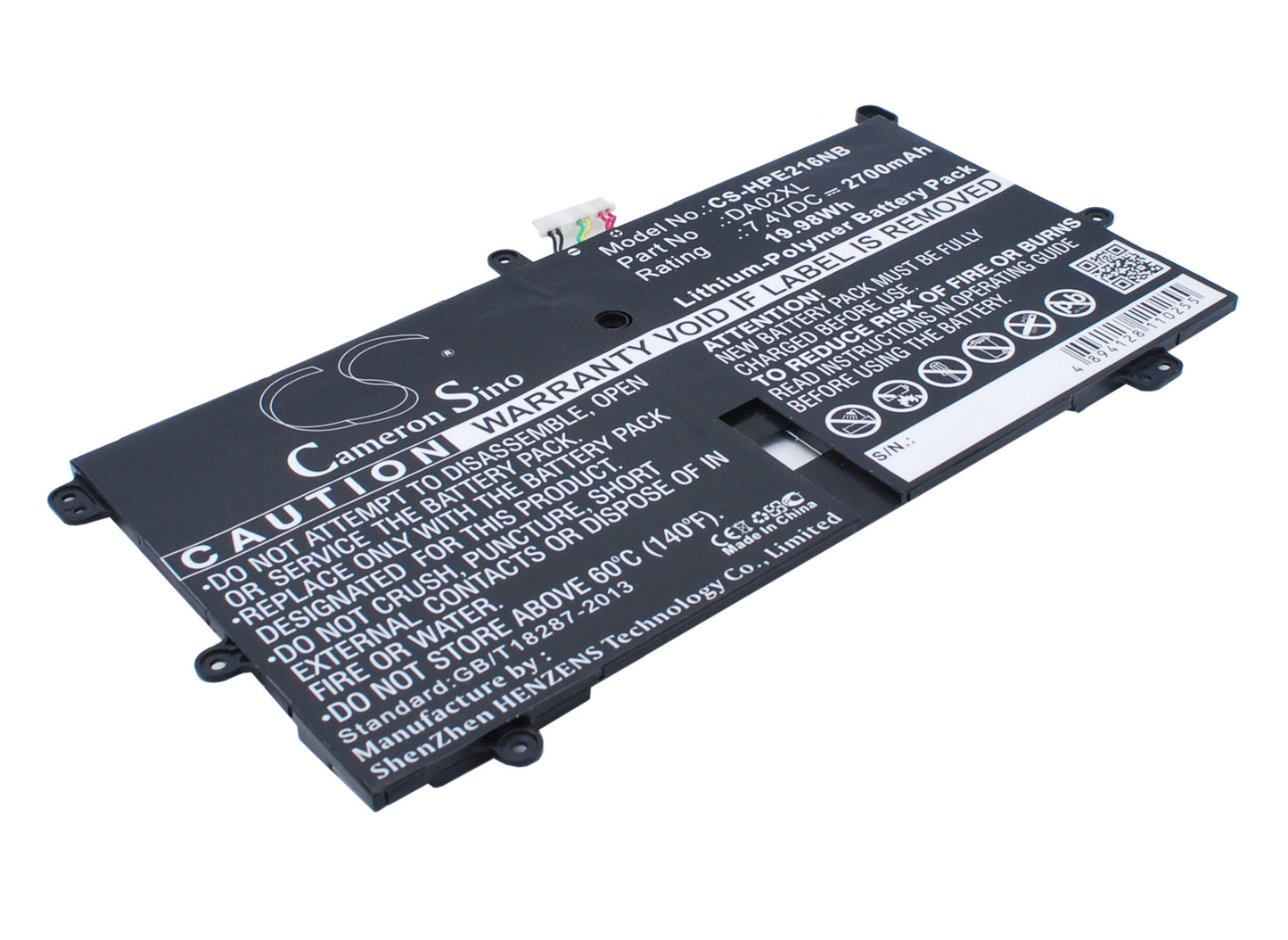 7.4V 2700mAh/19.98Wh Li-Polymer Notebook/Laptop Battery for HP