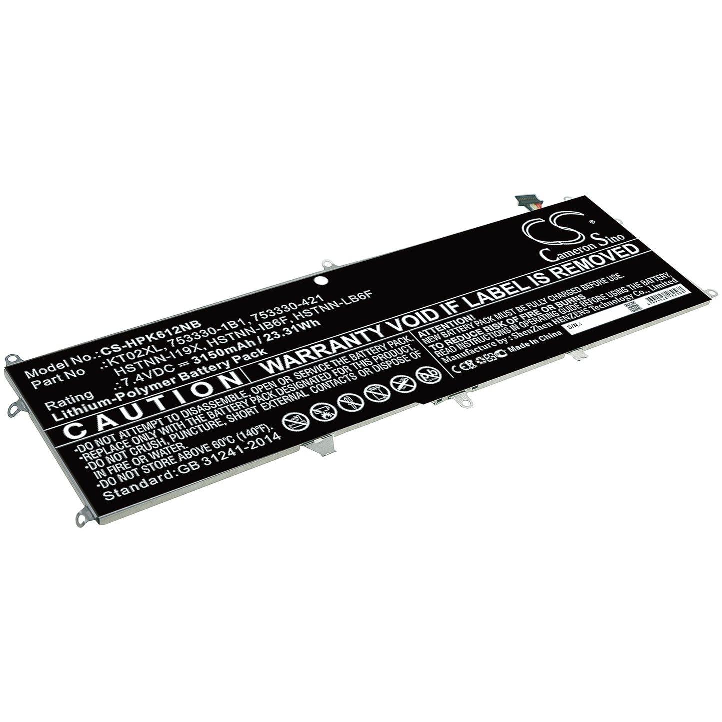 CS-HPK612NB Replacement Battery – Compatible with Pro X2 612 G1 Keyboard
