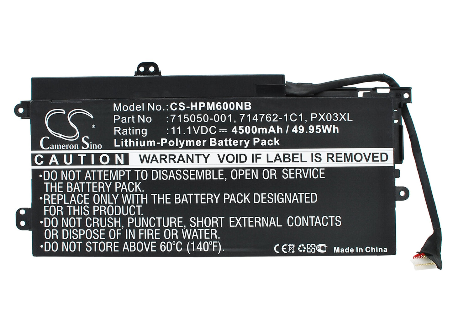 11.1V 4500mAh/49.95Wh Li-Polymer Notebook/Laptop Battery for HP