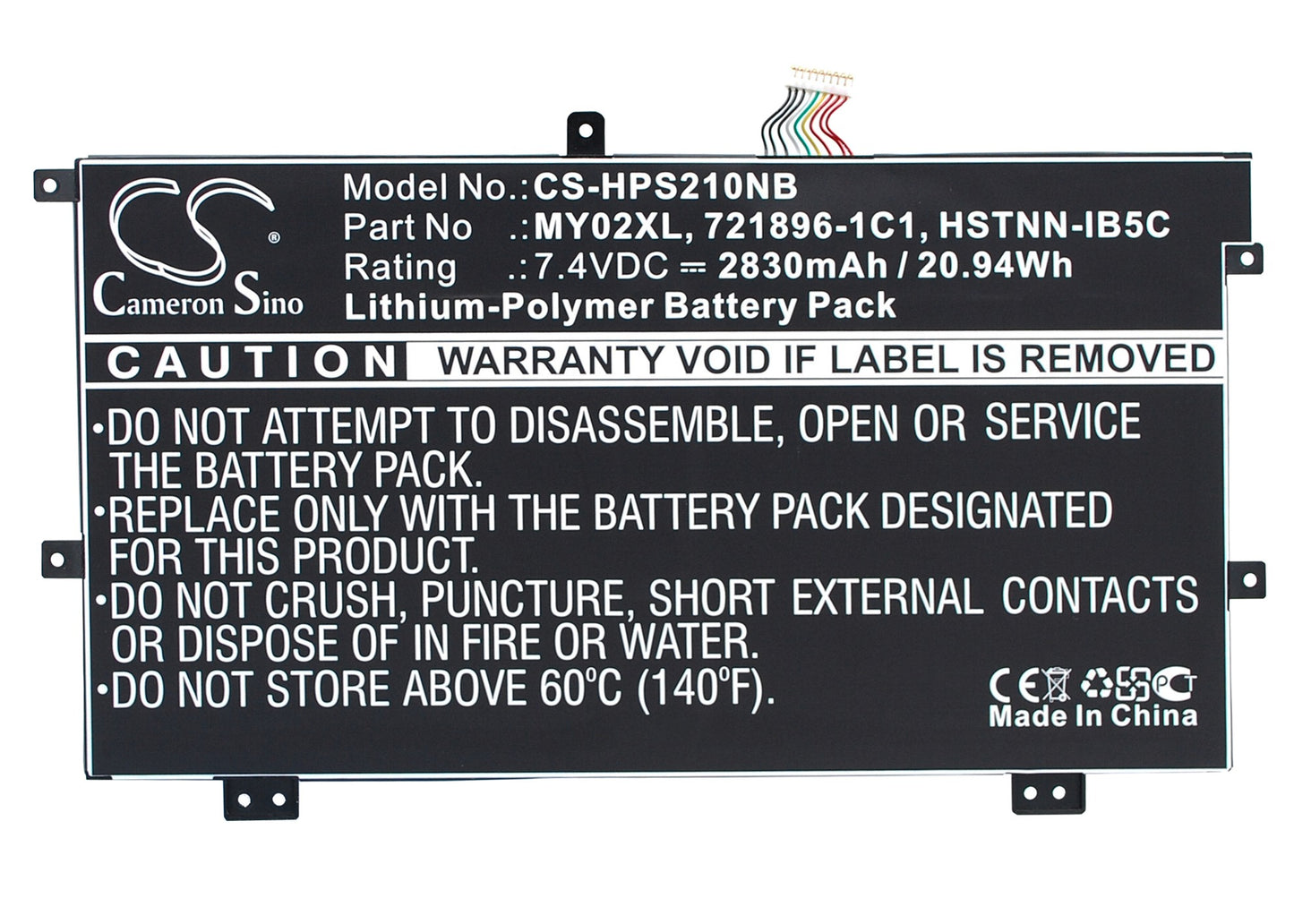 7.4V 2830mAh/20.94Wh Li-Polymer Notebook/Laptop Battery for HP