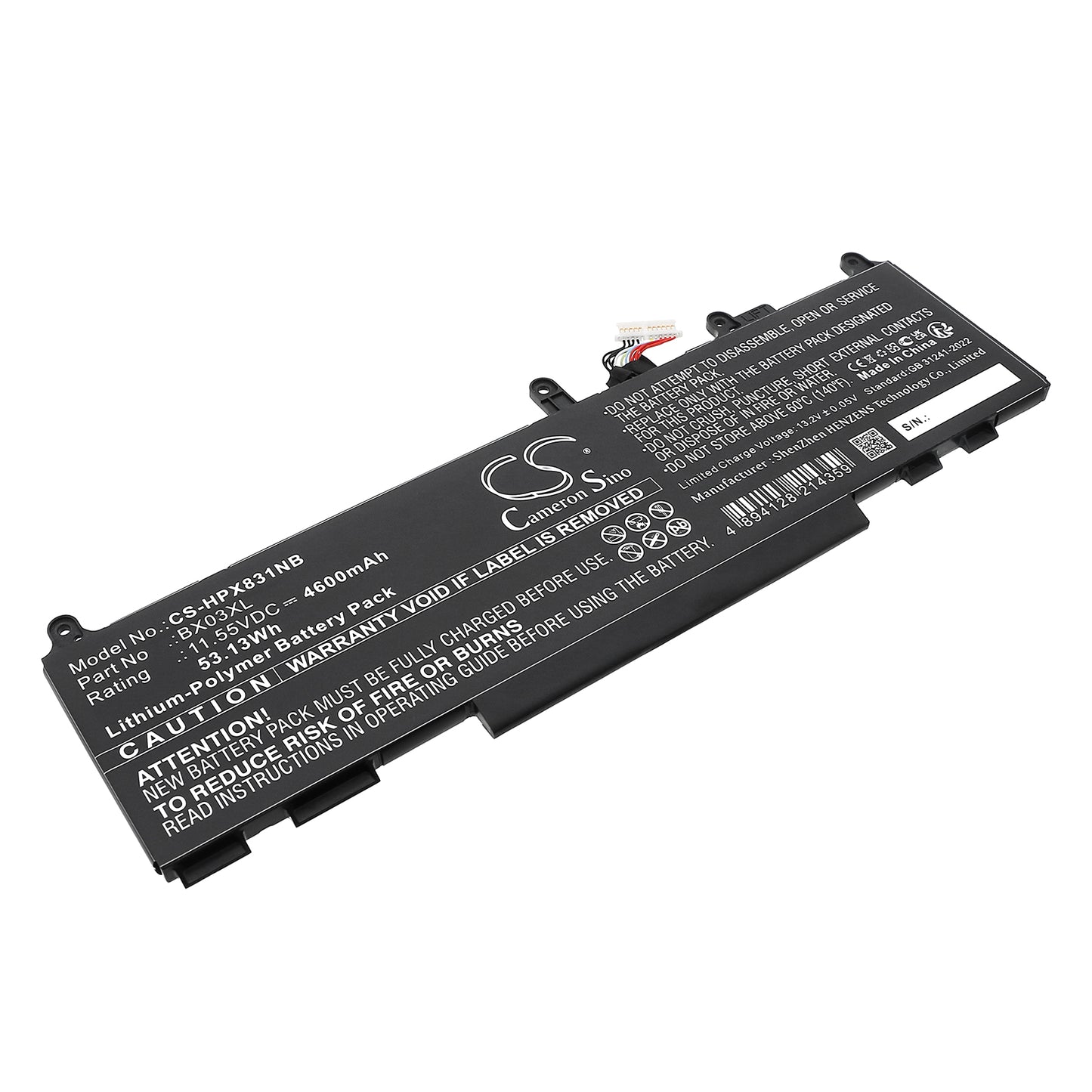 CS-HPX831NB Replacement Battery – Compatible with Elite X360 830 G11 2 In 1, Elite X360 830 G11 2 In 1 8L3M, Elite X360 830 G11 2 In 1 8L3P, Elite X360 830 G11 2 In 1 8L3Q, EliteBook 830 G11, EliteBook 830 G11 8M2V7AV, EliteBook 830 G11 8M2V9AV, EliteBook 830 G11 8M2W1AV, EliteBook 830 G11 8M2W3AV, EliteBook 830 G11 8M2W5AV, EliteBook 830 G11 8M2W7AV, EliteBook 830 G11 8M2X0AV, EliteBook 830 G11 8M2X3AV, EliteBook 830 G11 8M2X6AV, EliteBook 830 G11 8M2X9AV, EliteBook 830 G11 8M2Y2AV, EliteBook