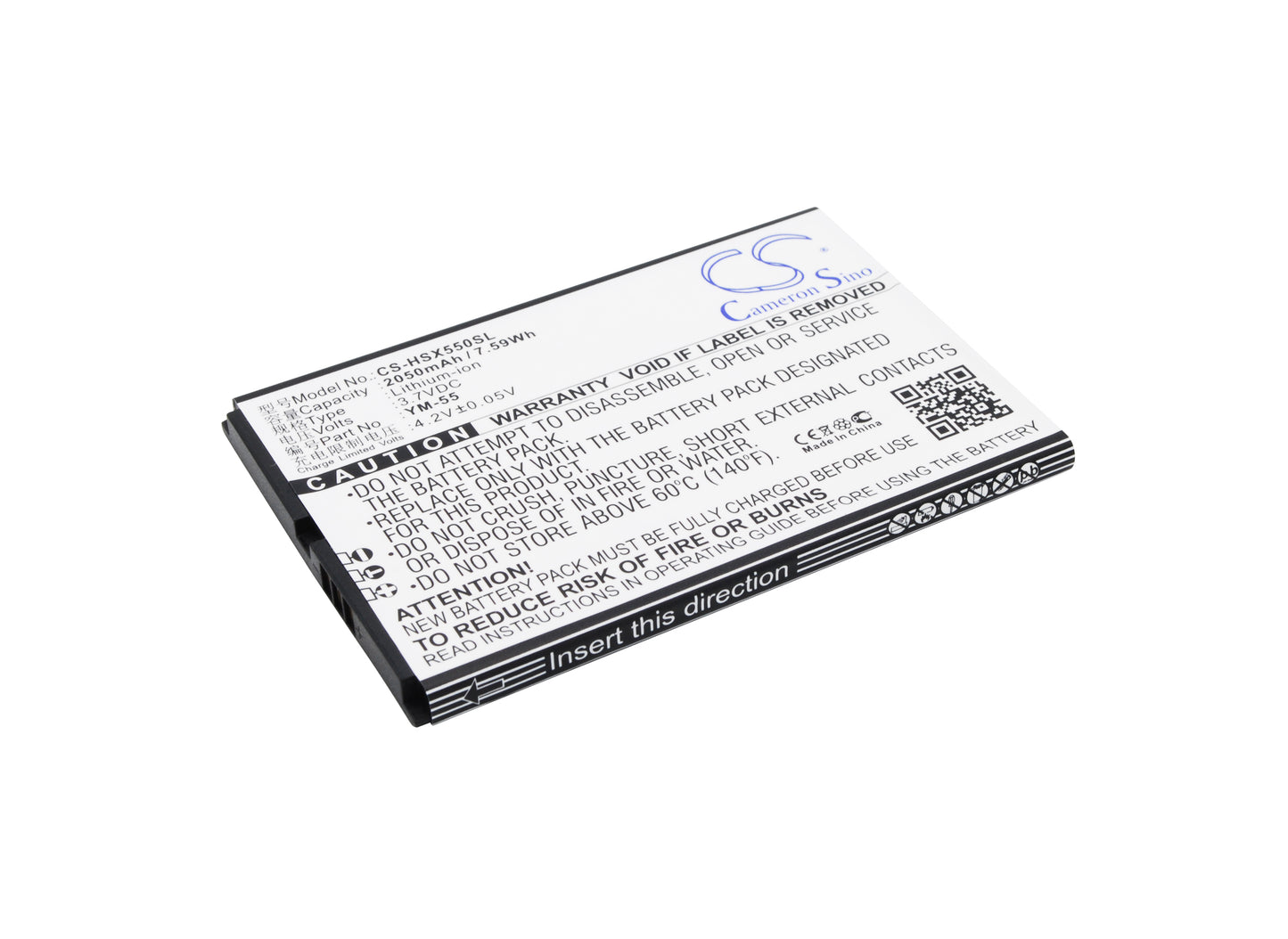 3.7V 2050mAh/7.59Wh Li-ion Mobile/SmartPhone Battery for HASEE