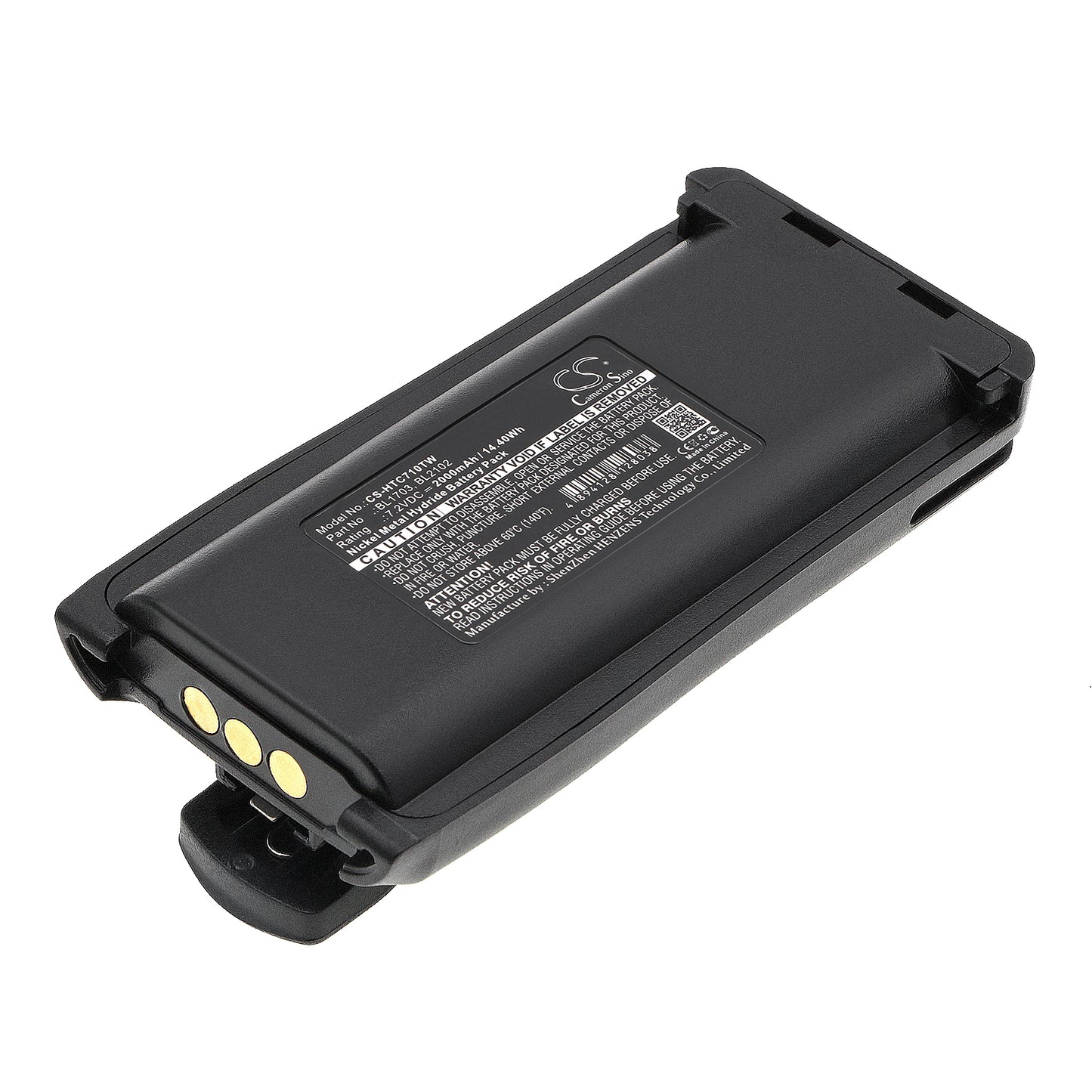 7.2V 2000mAh/14.40Wh Ni-MH Two-Way Radio Battery for Relm