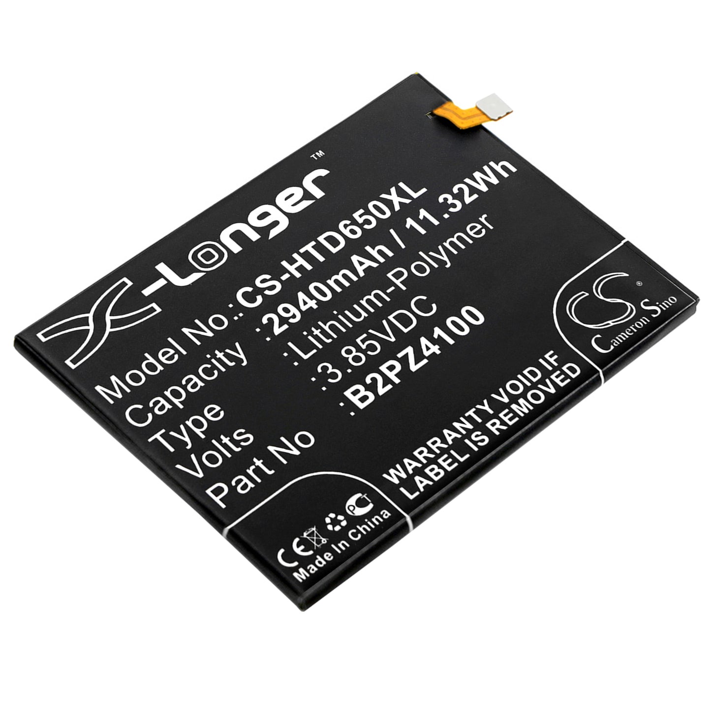 3.85V 2940mAh/11.32Wh Li-Polymer Mobile/SmartPhone Battery for HTC
