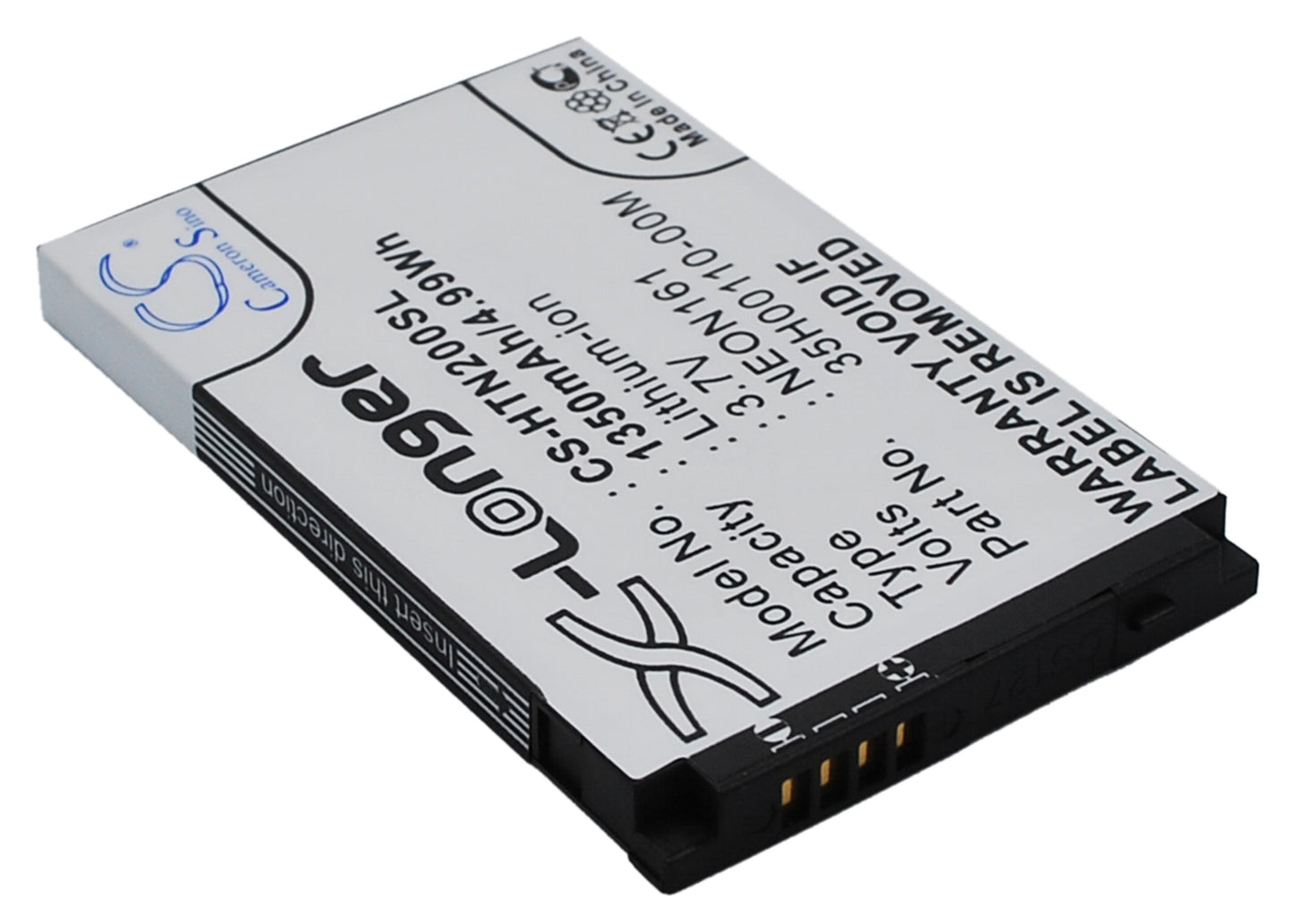 3.7V 1350mAh/4.99Wh Li-ion Mobile/SmartPhone Battery for HTC