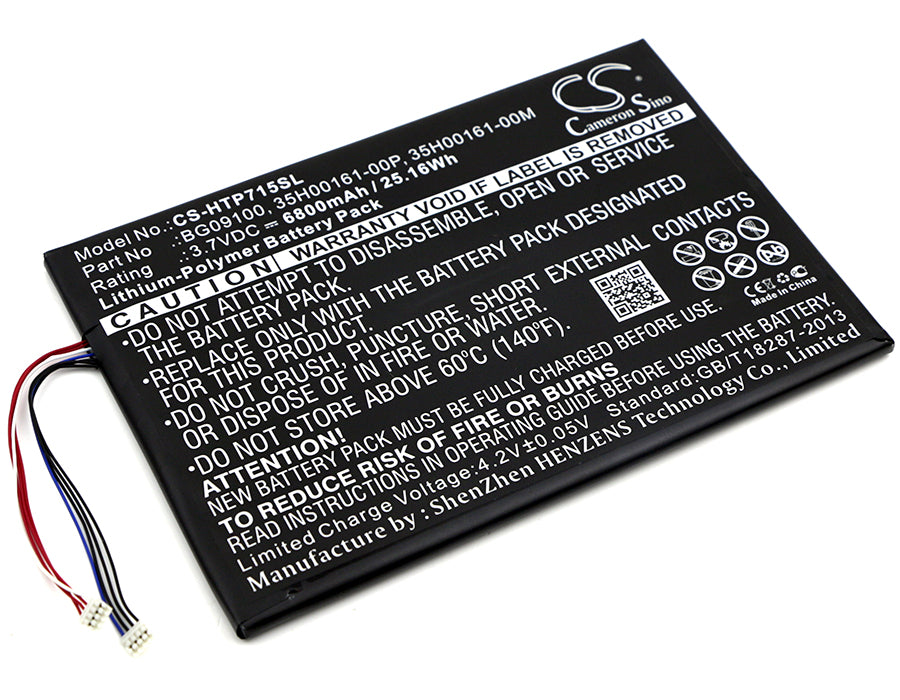 3.7V 6800mAh/25.16Wh Li-Polymer Tablet Battery for HTC