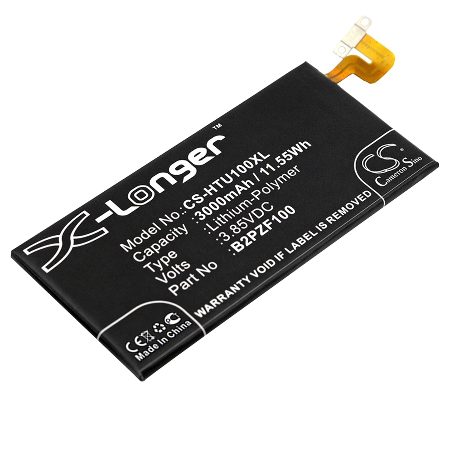 3.85V 3000mAh/11.55Wh Li-Polymer Mobile/SmartPhone Battery for HTC