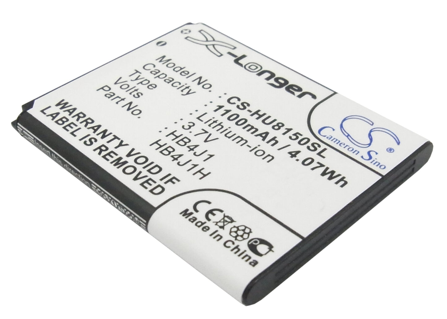 3.7VV 1100mAh/4.07Wh Li-ion Mobile/SmartPhone Battery for Huawei
