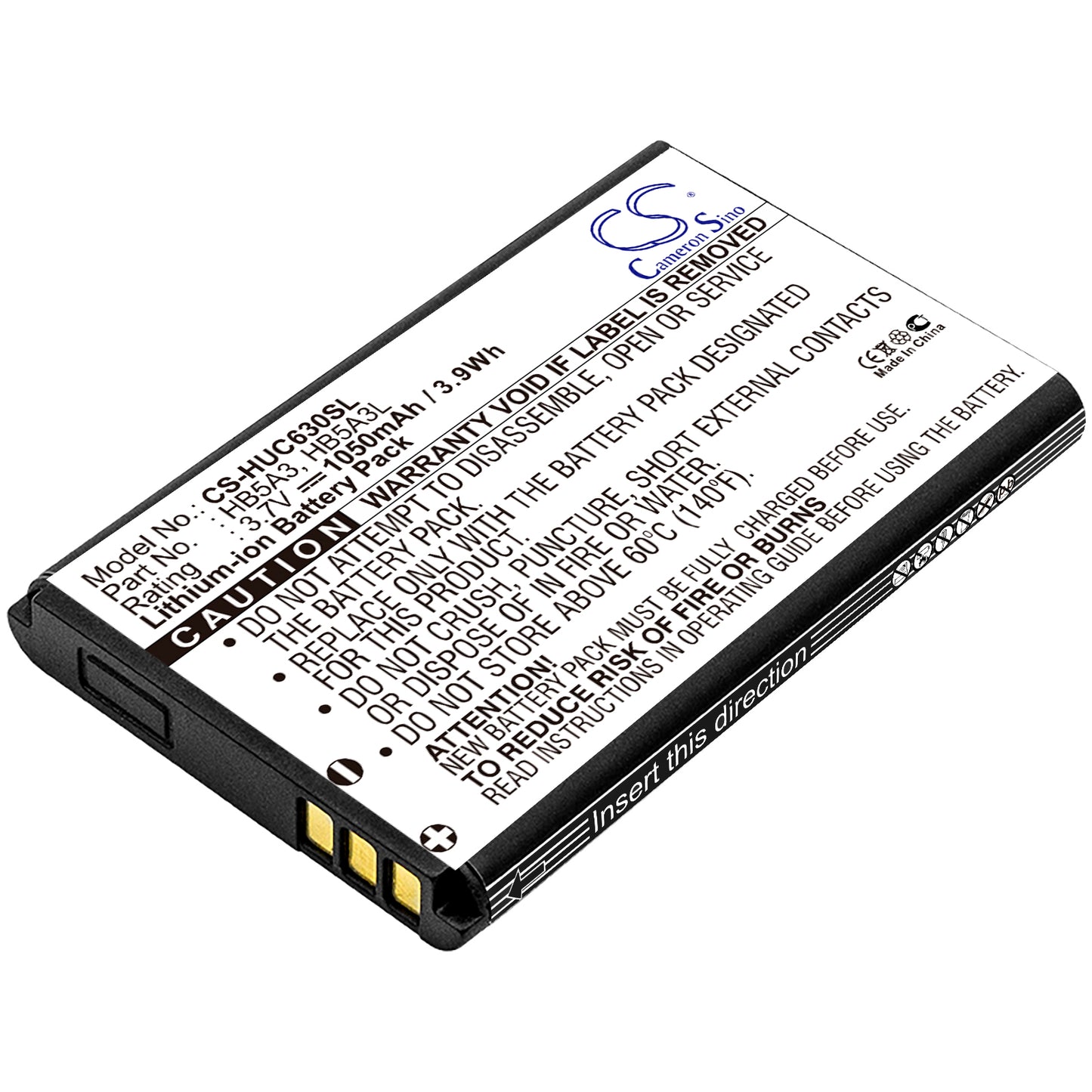 3.7V 1050mAh Li-ion Mobile/SmartPhone Battery for Huawei