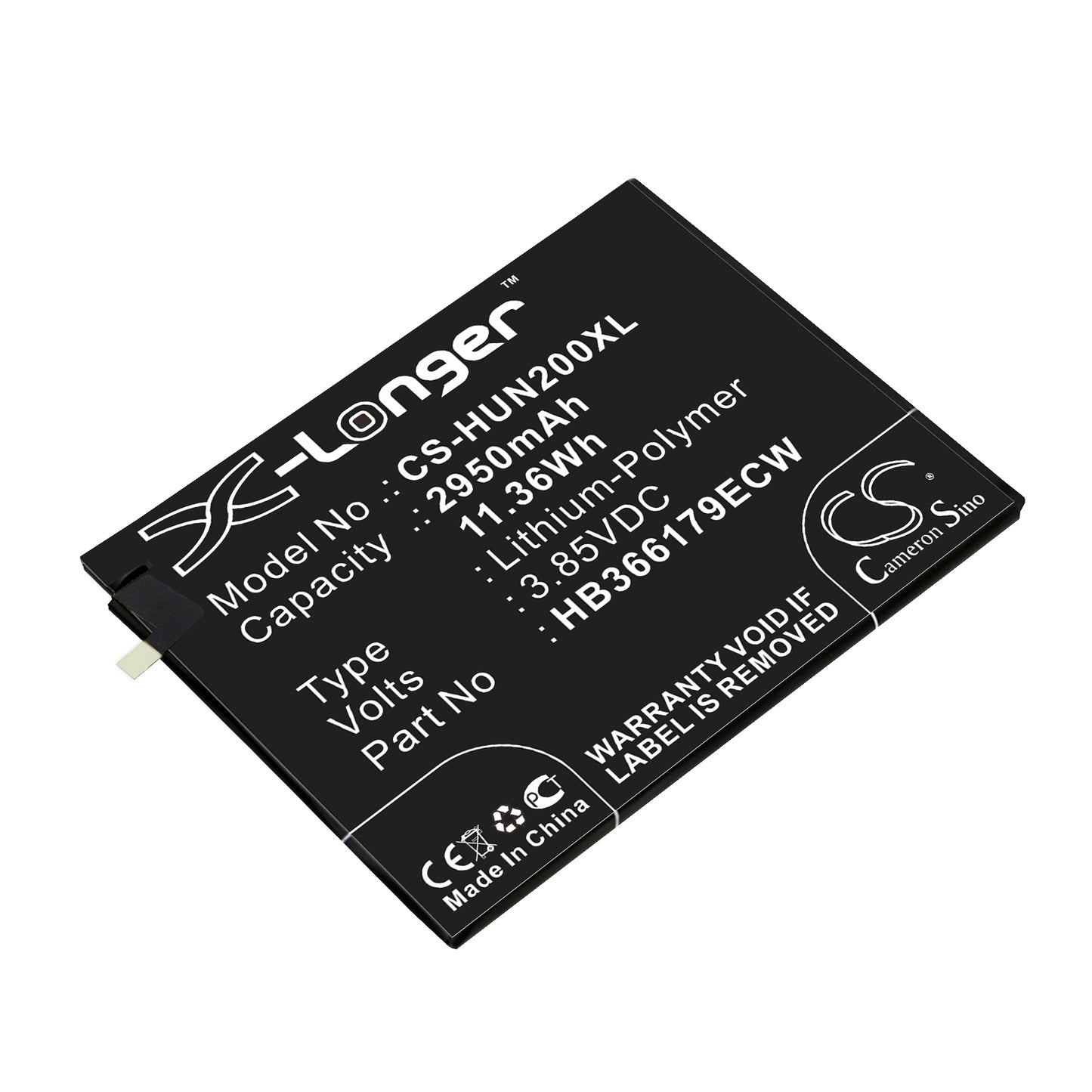 3.85V 2950mAh/11.36Wh Li-Polymer Mobile/SmartPhone Battery for Huawei