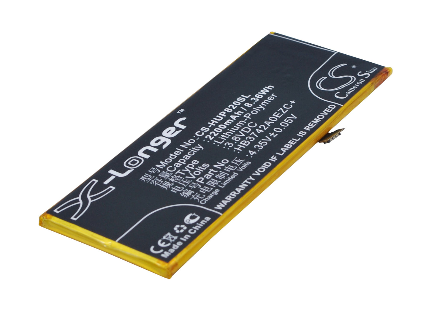 3.8V 2200mAh/8.36Wh Li-Polymer Mobile/SmartPhone Battery for Huawei