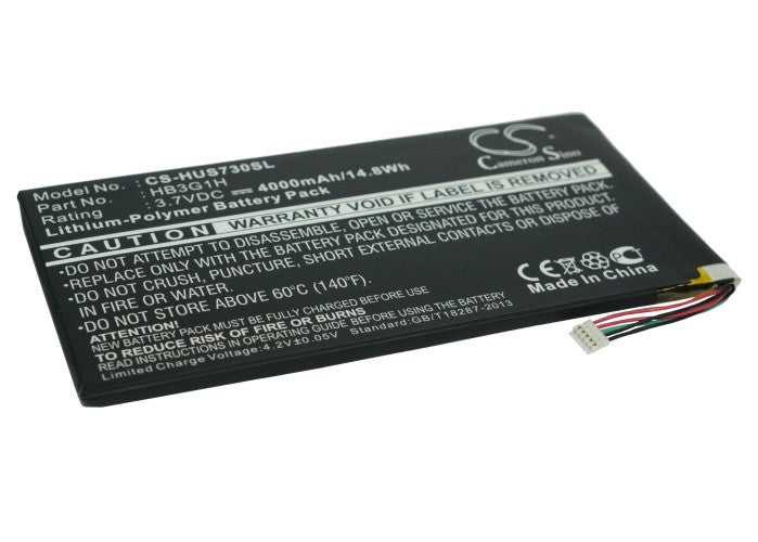 3.7V 4000mAh/14.8Wh Li-Polymer Tablet Battery for Huawei