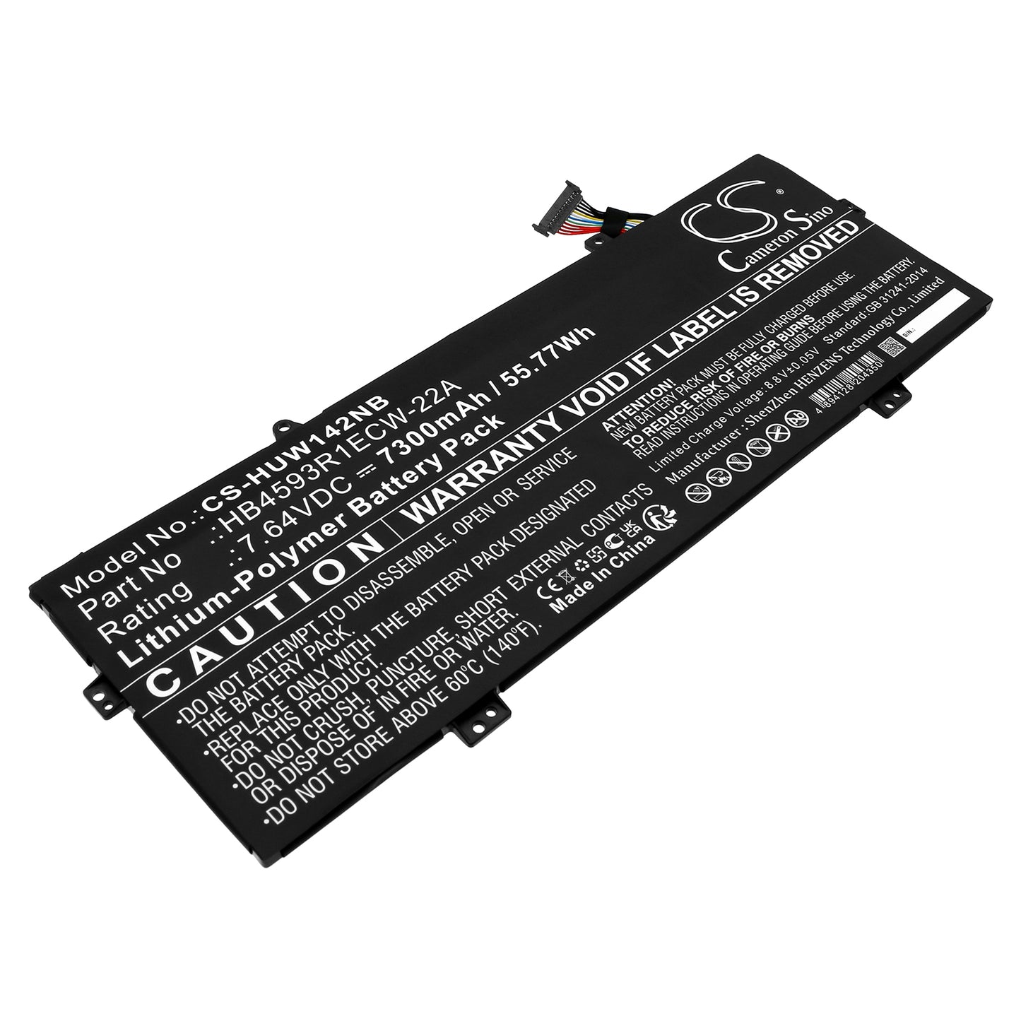 CS-HUW142NB Replacement Battery – Compatible with MateBook 14 2020, MateBook 14 2020 Intel, MateBook 14 KelvinL-WFH9B, MateBook X Pro 2021, MateBook X Pro MACHD-WFE9