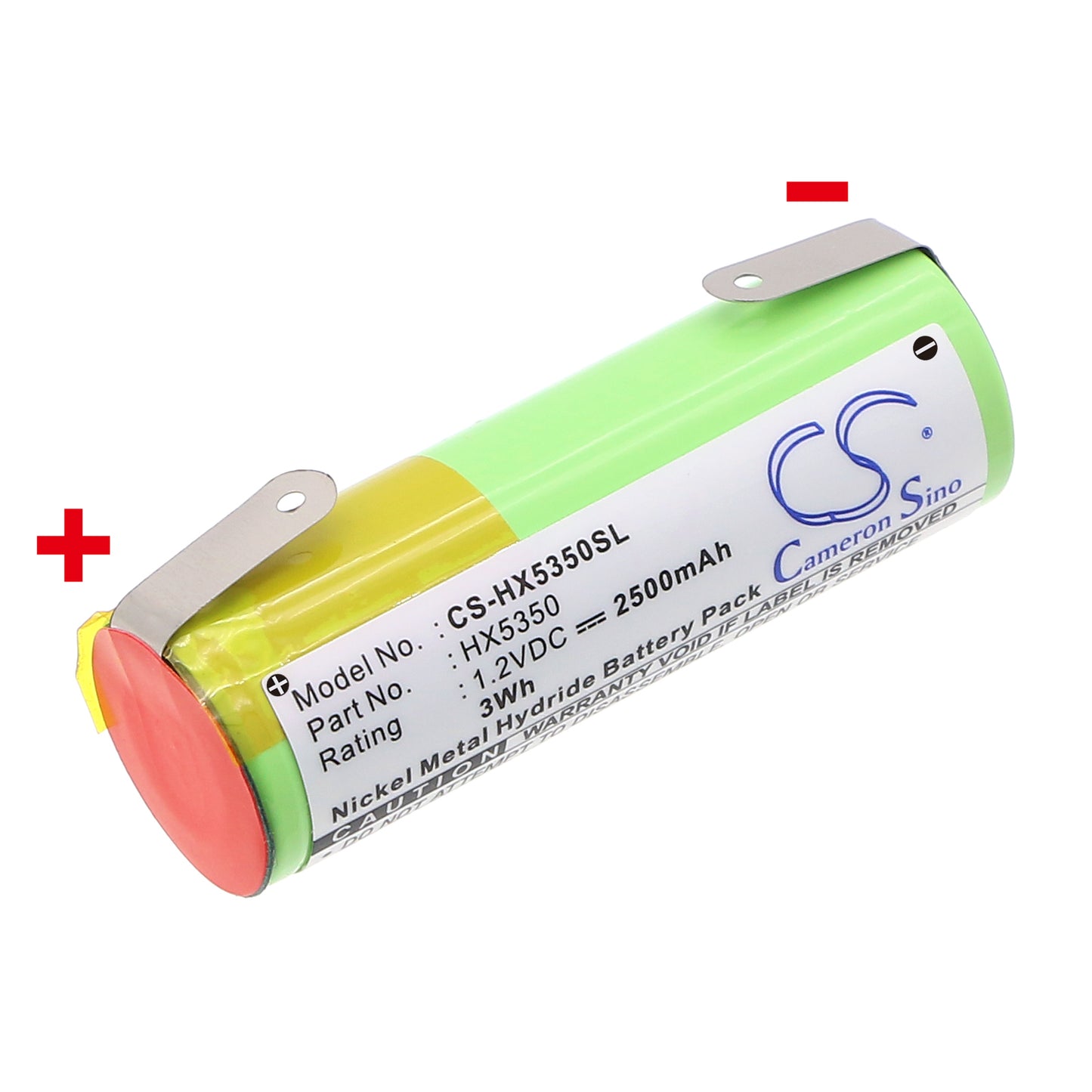 1.2V 2500mAh/3.0Wh Ni-MH Toothbrush Battery for Wella