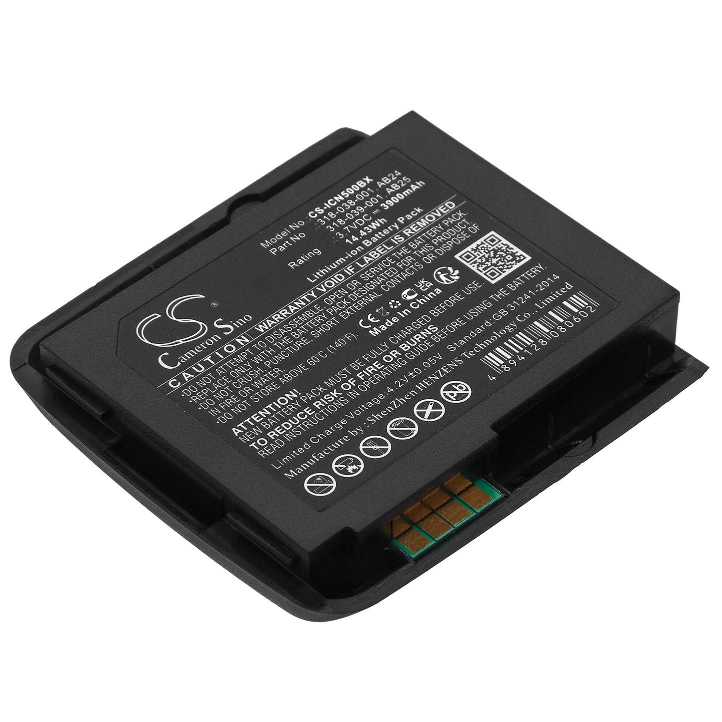 3.7V 3900mAh/14.43Wh Li-ion Barcode/Scanner Battery for Intermec