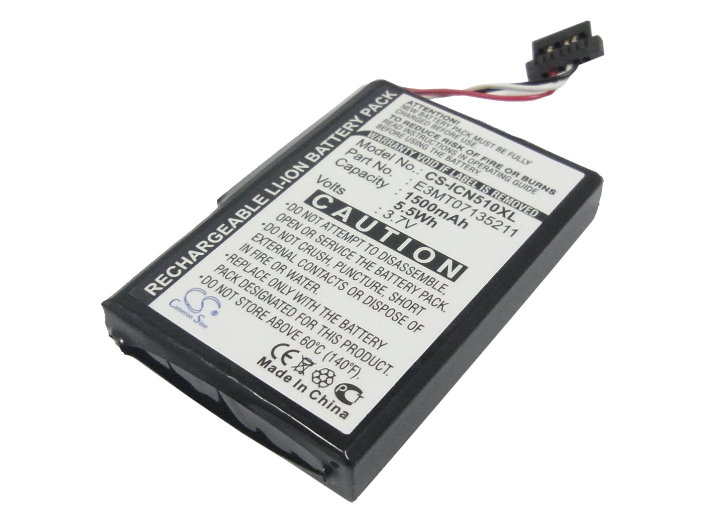 3.7V 1500mAh/5.55Wh Li-ion GPS/Navigator Battery for Navman